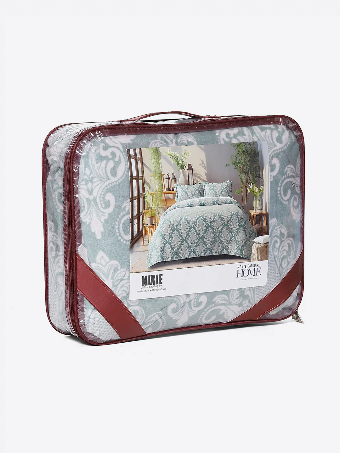 264 GSM Polyester Single Bed 1 Bedsheet with 1 Pillow Cover (Nixie Piece) - Image 9