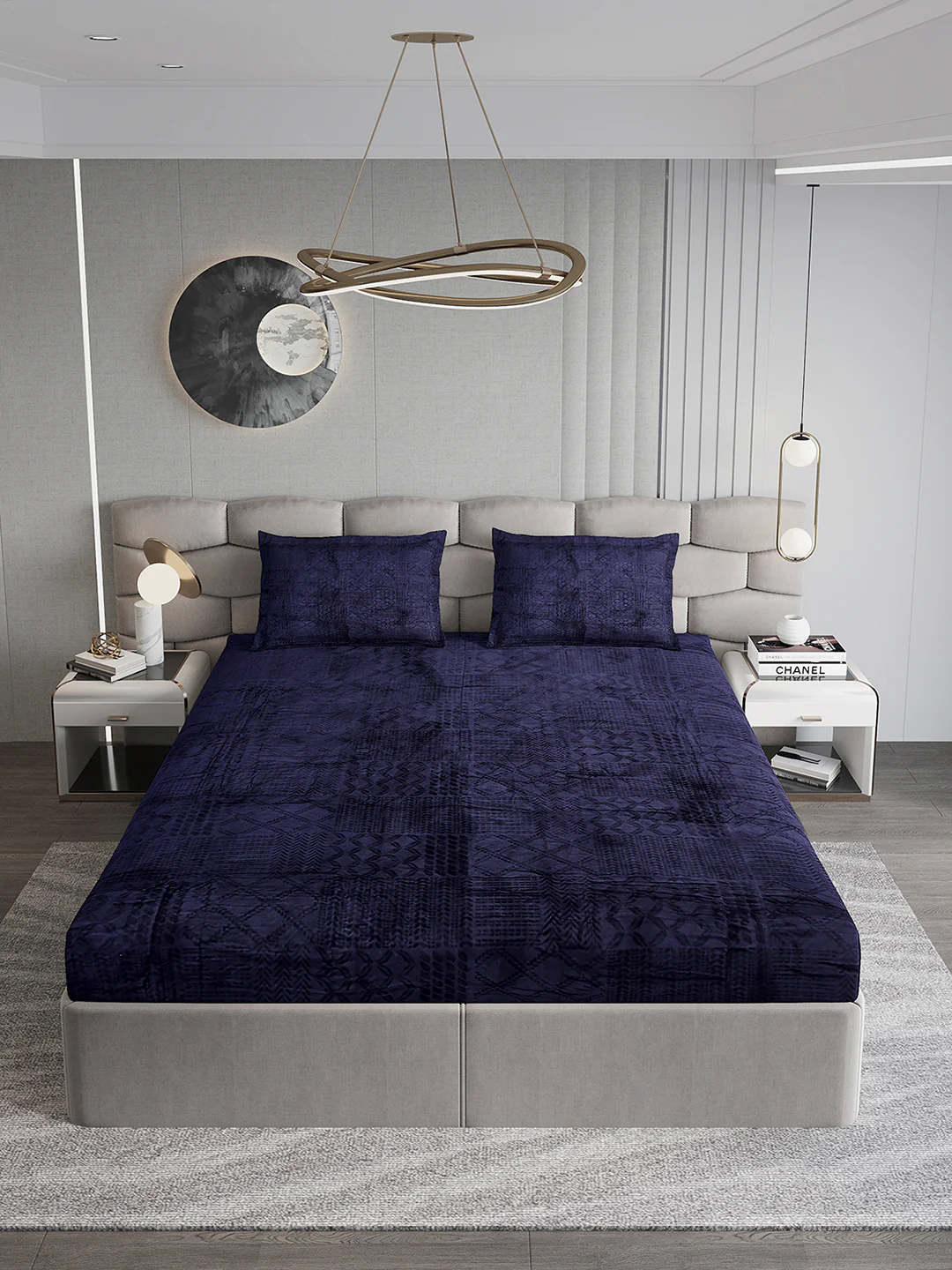 267 GSM Polyester King Bed 1 Bedsheet with 2 Pillow Cover (Master Piece) - Image 3
