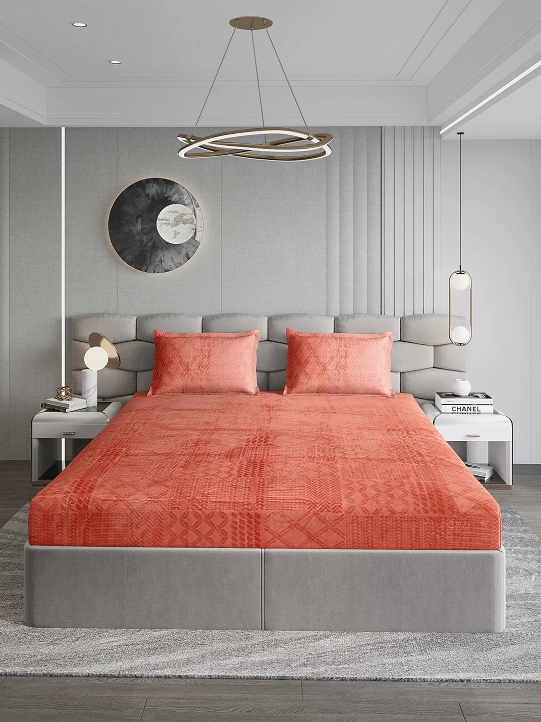 267 GSM Polyester King Bed 1 Bedsheet with 2 Pillow Cover (Master Piece) - Image 2