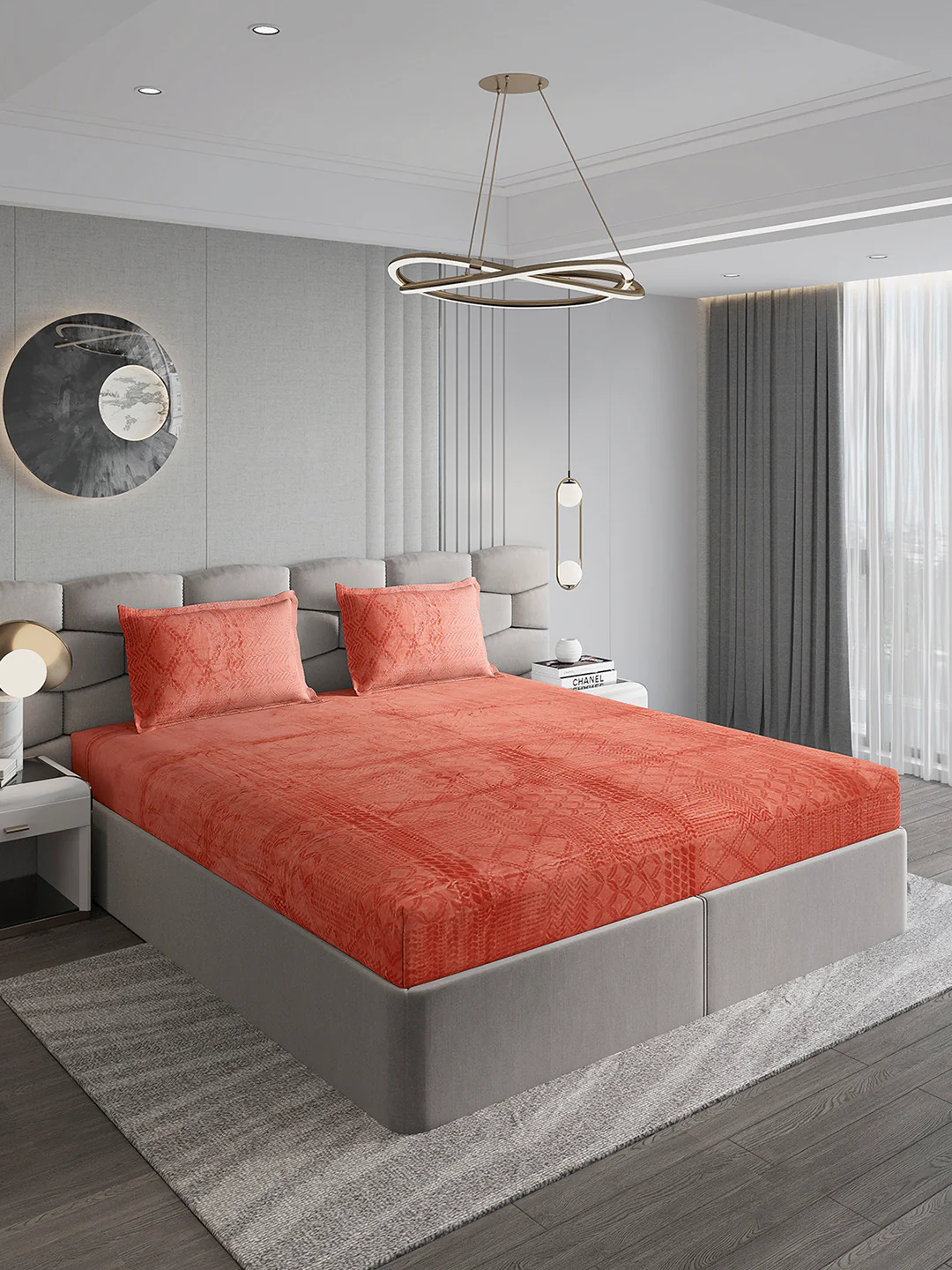 267 GSM Polyester King Bed 1 Bedsheet with 2 Pillow Cover (Master Piece) - Image 4
