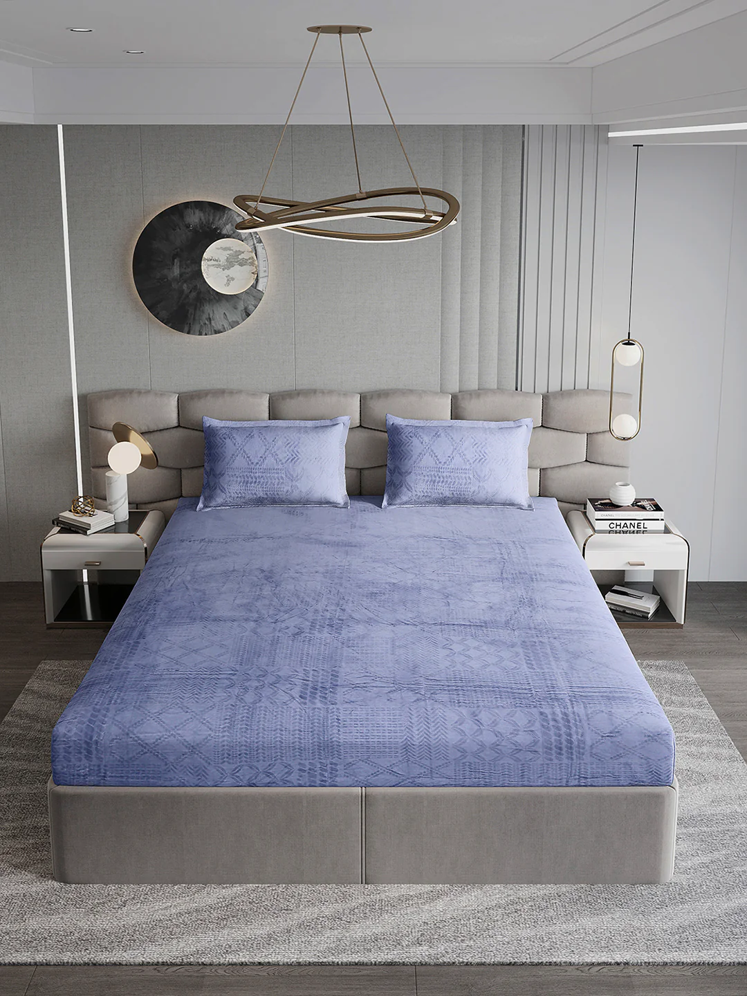 267 GSM Polyester King Bed 1 Bedsheet with 2 Pillow Cover (Master Piece) - Image 3