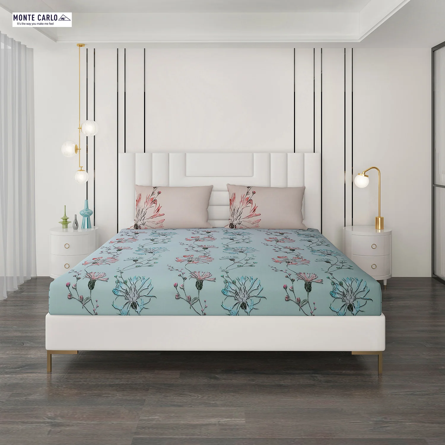 300 TC Cotton Double Bedsheet with 2 Pillow Covers - Image 3