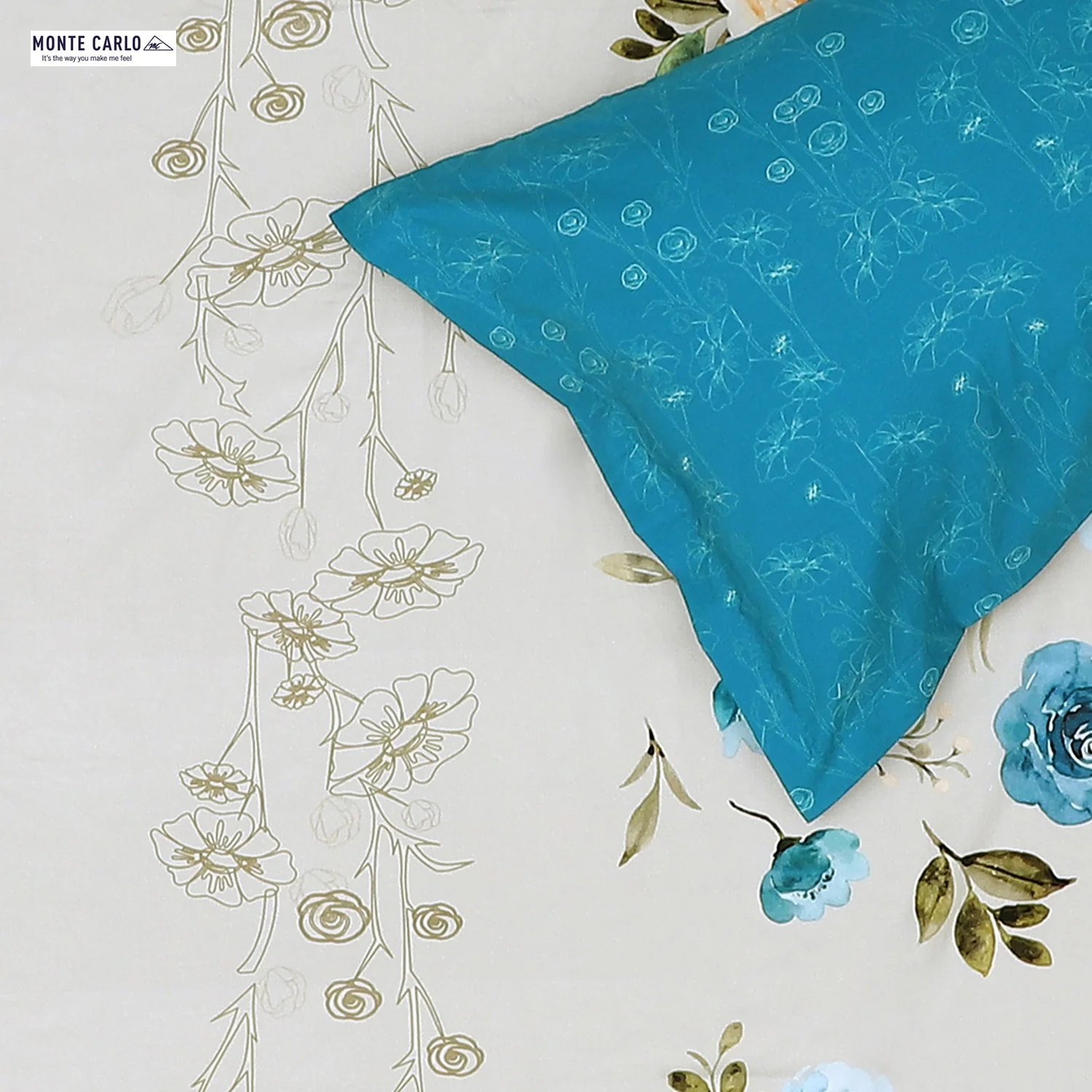 300 TC Cotton Double Bedsheet with 2 Pillow Covers - Image 5