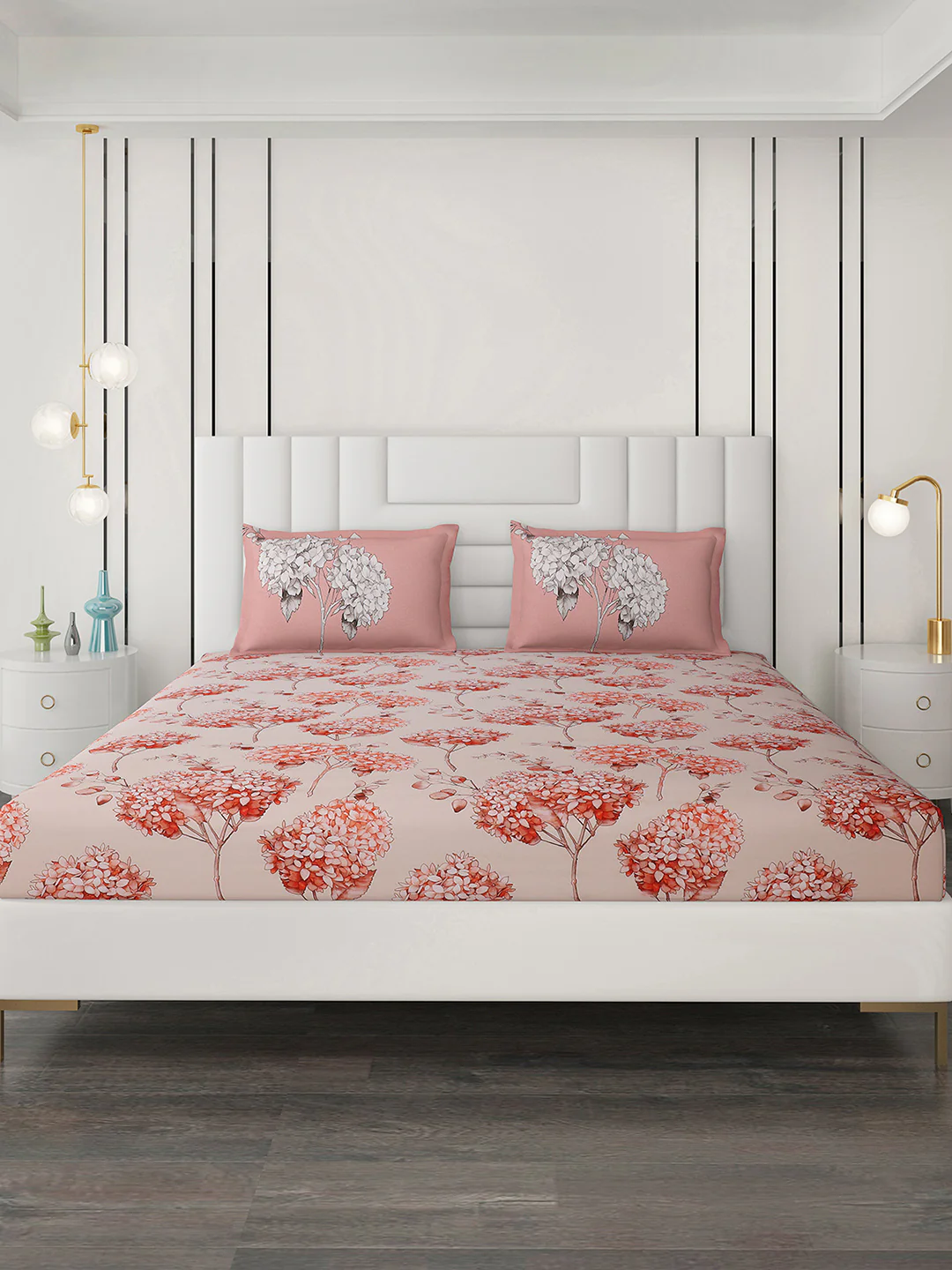300 TC Cotton Double Bedsheet with 2 Pillow Covers - Image 2