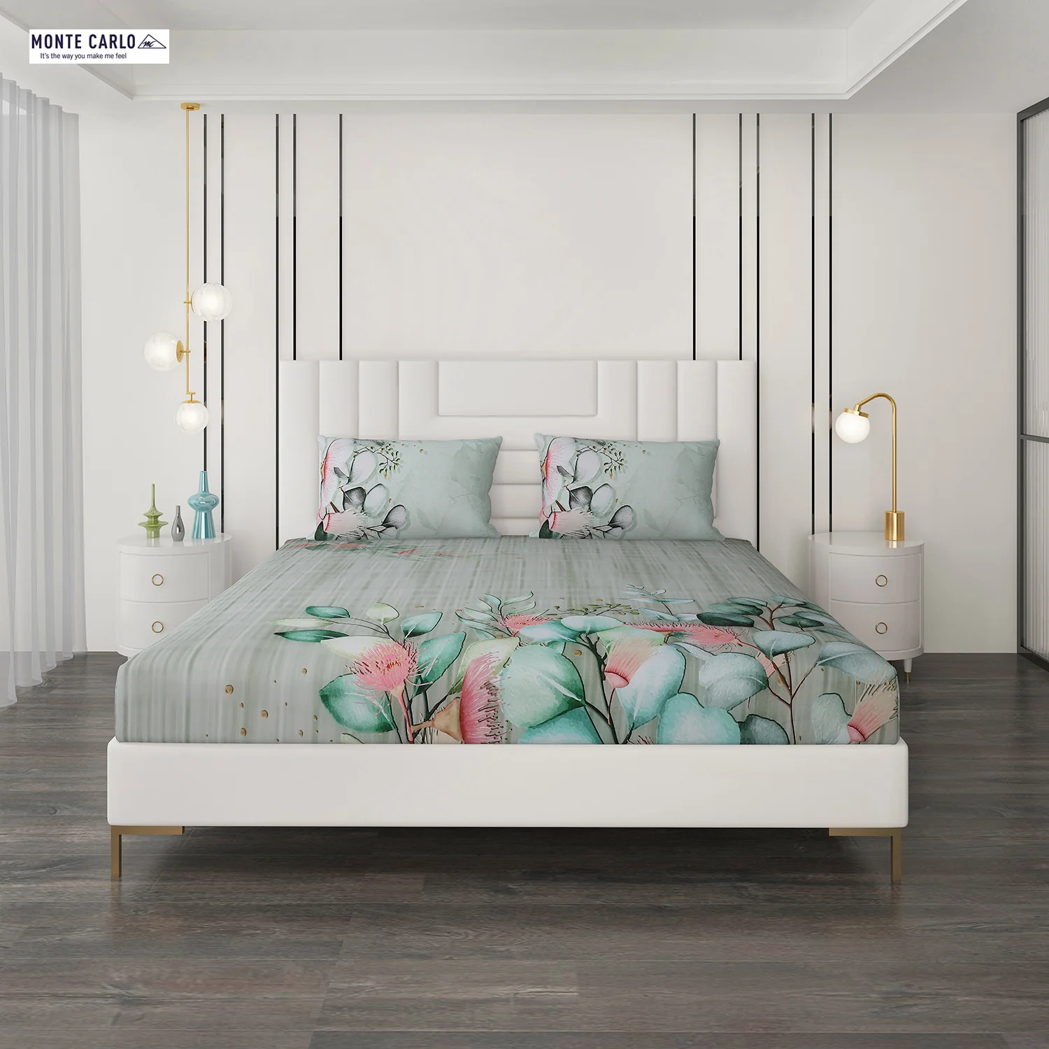300 TC Cotton Double Bedsheet with 2 Pillow Covers - Image 3
