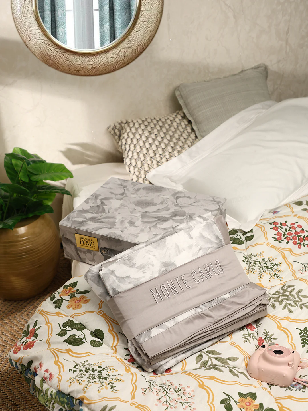 300 TC Cotton King Size Luxury 7 Pc Bedding Set (Heritage) - Image 12