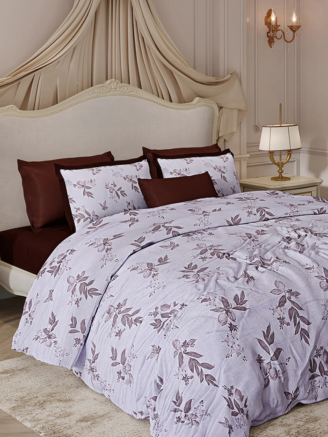 300 TC Cotton King Size Luxury 7 Pc Bedding Set (Heritage) - Image 2