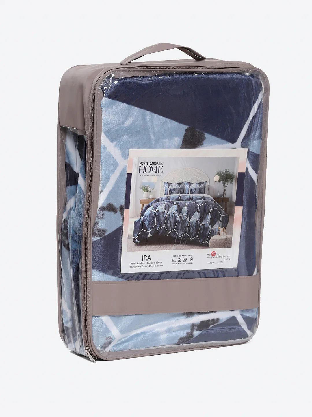 353 GSM Polyester Single Bed 1 Bedsheet with 1 Pillow Cover (Ira) - Image 9