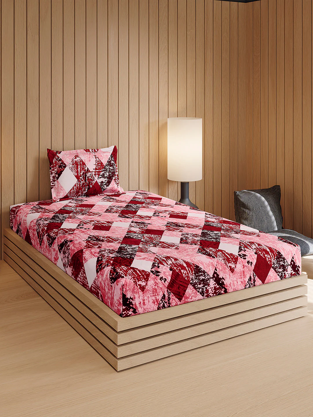 353 GSM Polyester Single Bed 1 Bedsheet with 1 Pillow Cover (Ira) - Image 4