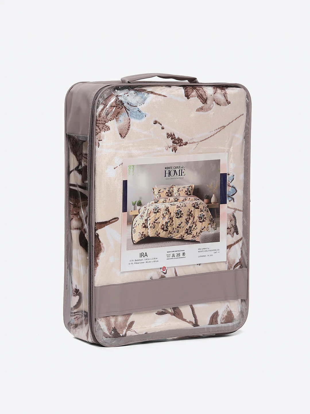 353 GSM Polyester Single Bed 1 Bedsheet with 1 Pillow Cover (Ira) - Image 9
