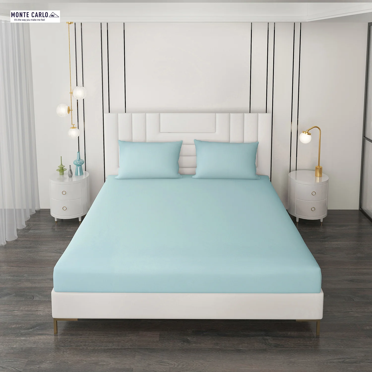 400 TC Cotton Double Bedsheet with 2 Pillow Covers - Image 2