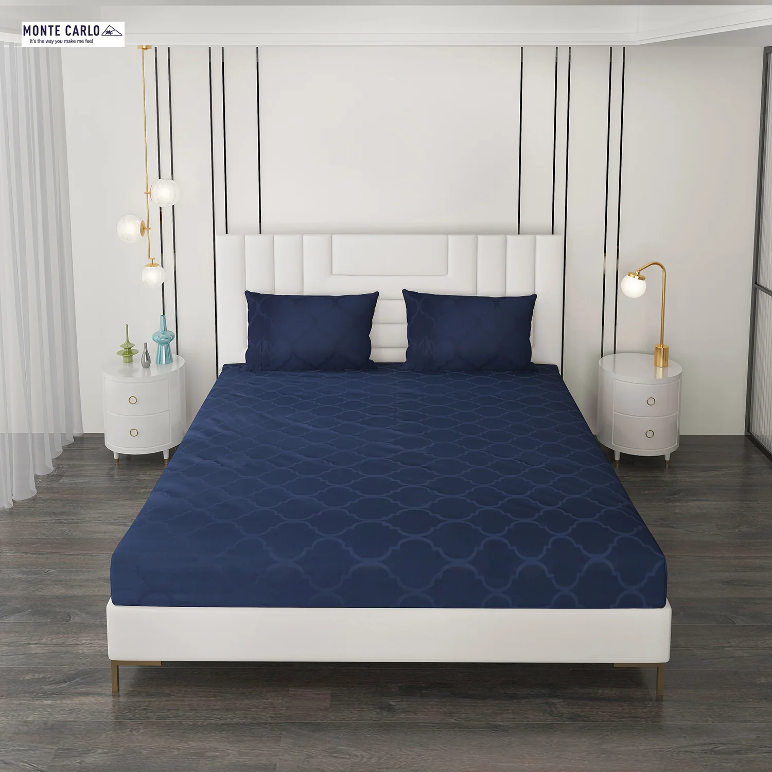 400 TC Cotton Double Bedsheet with 2 Pillow Covers - Image 3