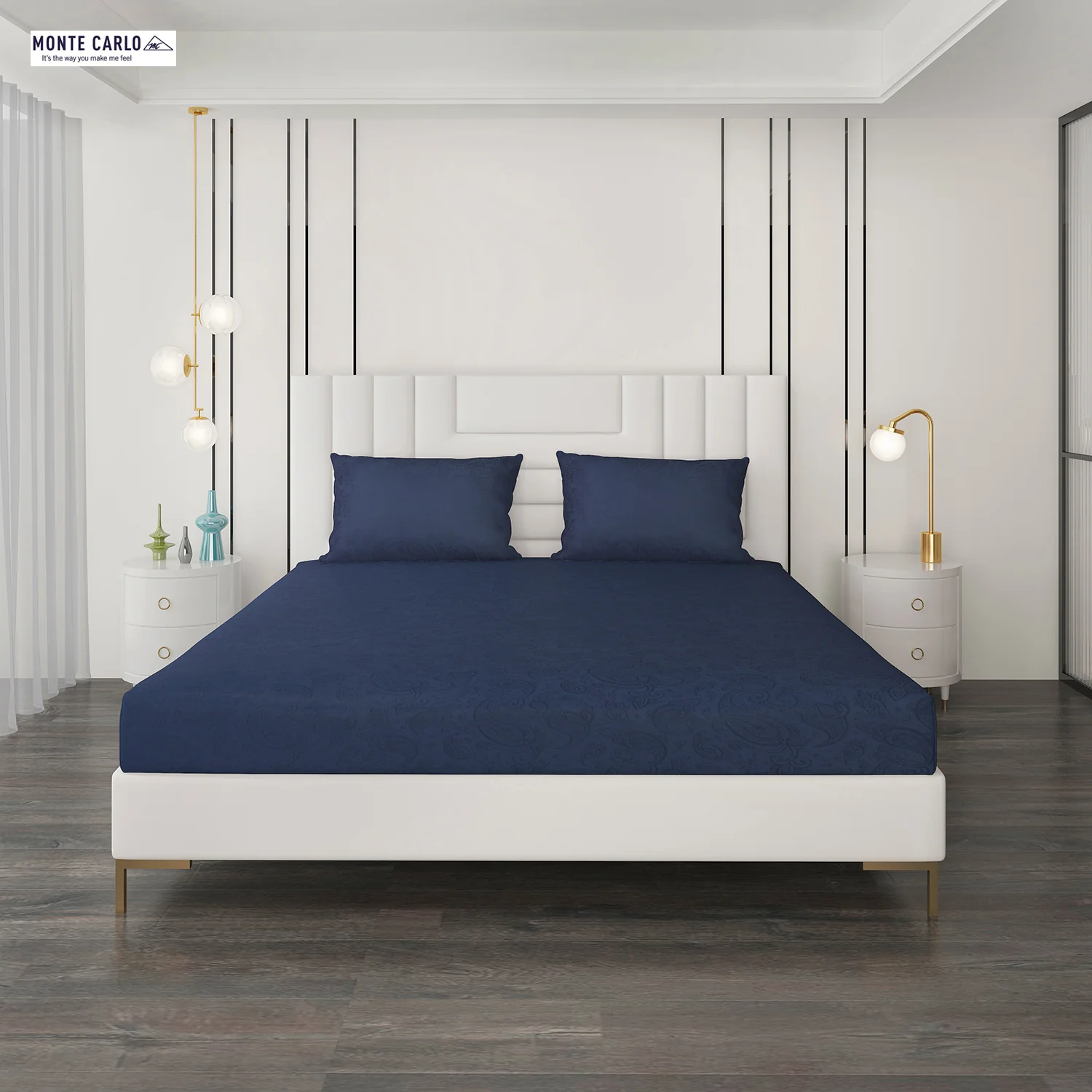 400 TC Cotton Double Bedsheet with 2 Pillow Covers - Image 4