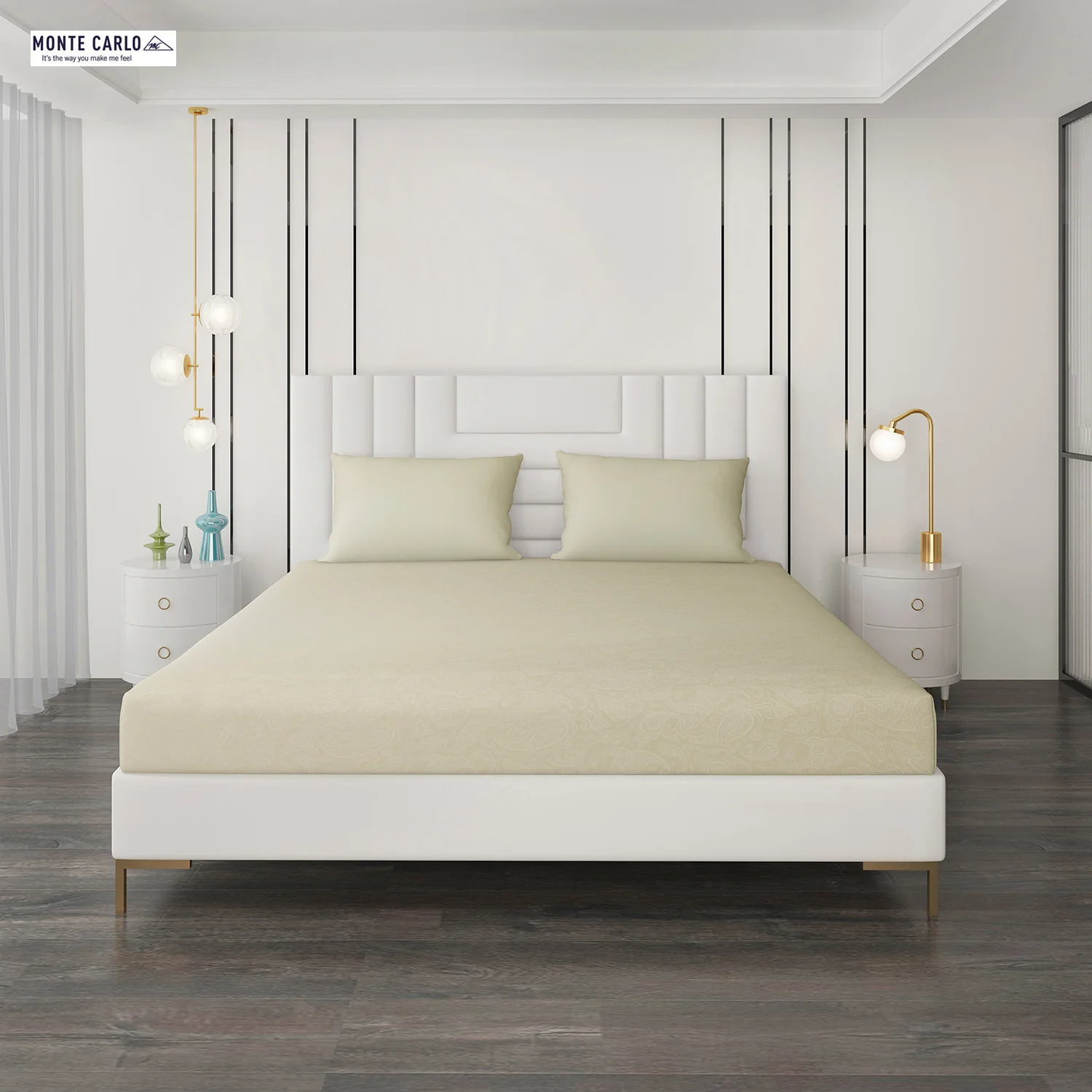 400 TC Cotton Double Bedsheet with 2 Pillow Covers - Image 4