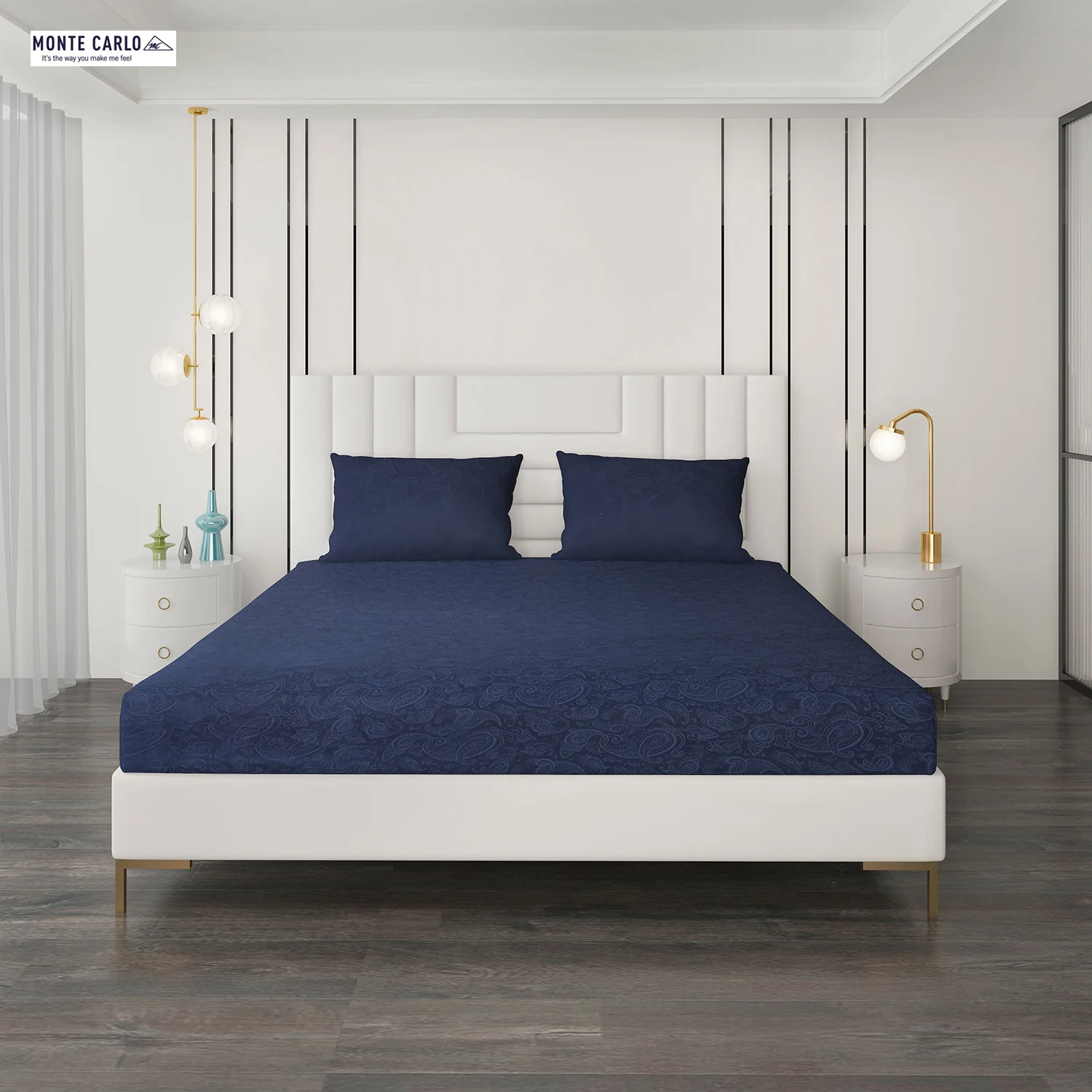 400 TC Cotton Double Bedsheet with 2 Pillow Covers - Image 3
