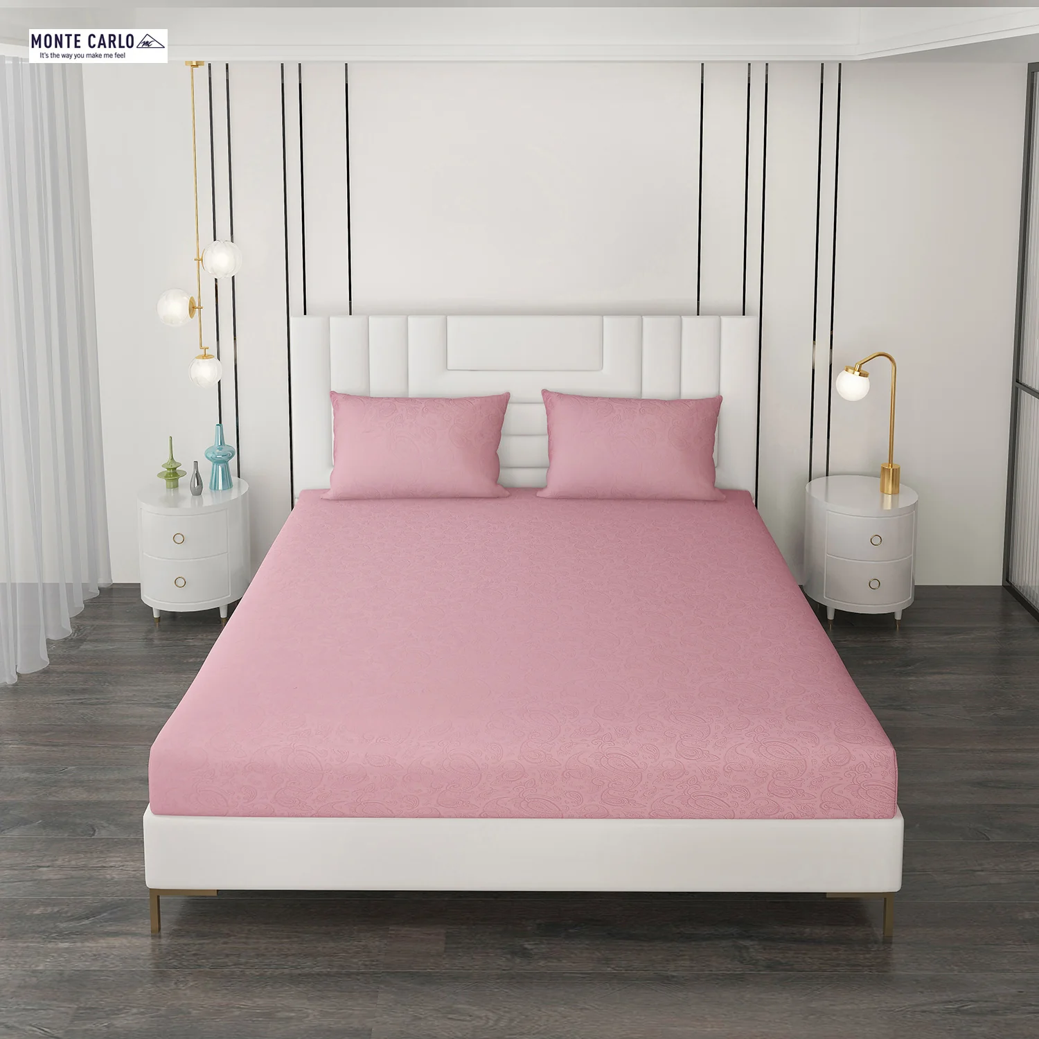 400 TC Cotton Double Bedsheet with 2 Pillow Covers - Image 2