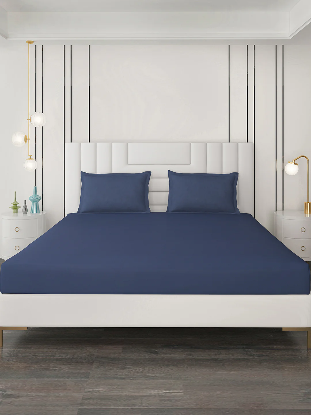 400 TC Cotton Double Bedsheet with 2 Pillow Covers - Image 4