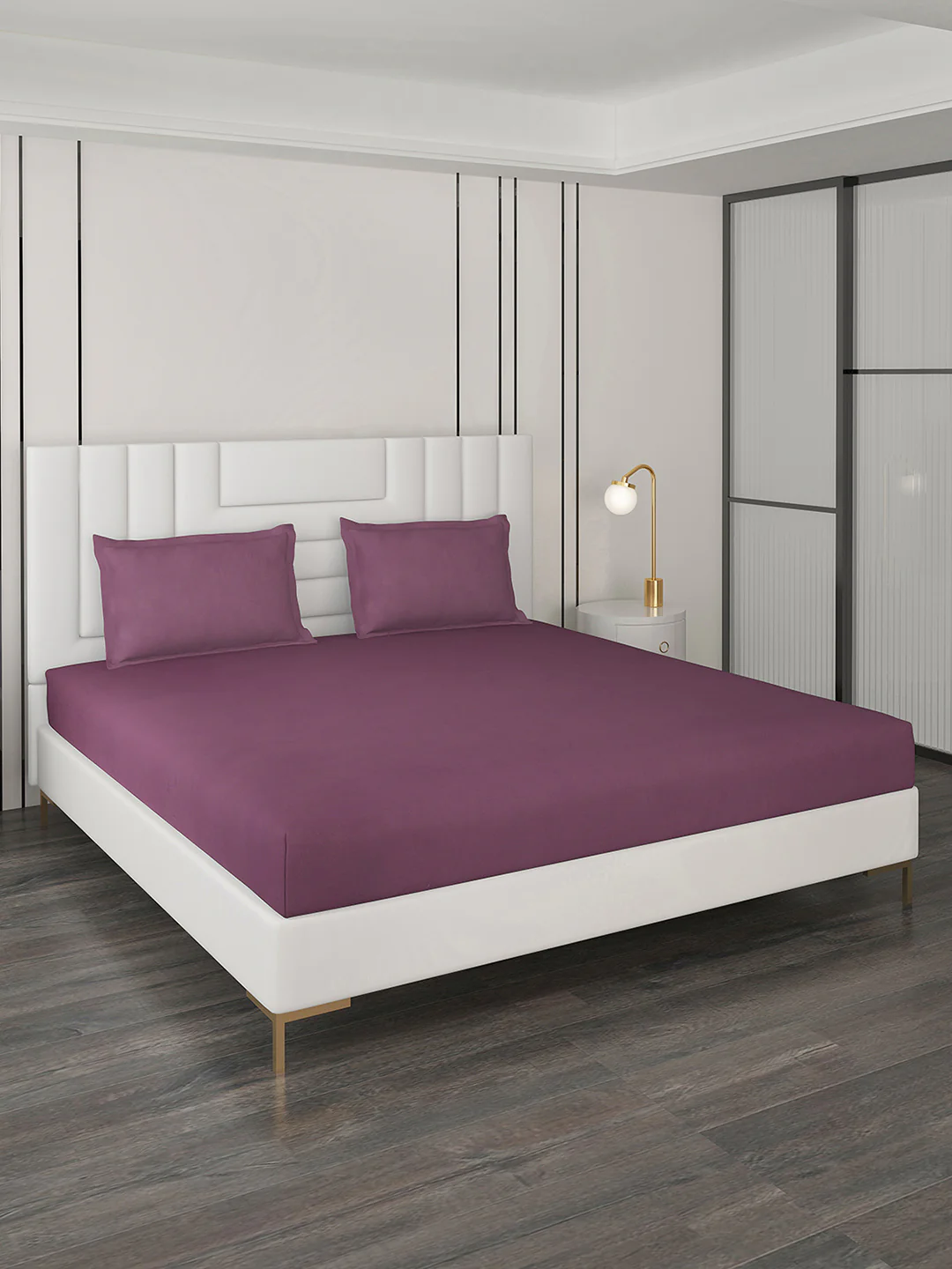400 TC Cotton Double Bedsheet with 2 Pillow Covers - Image 2