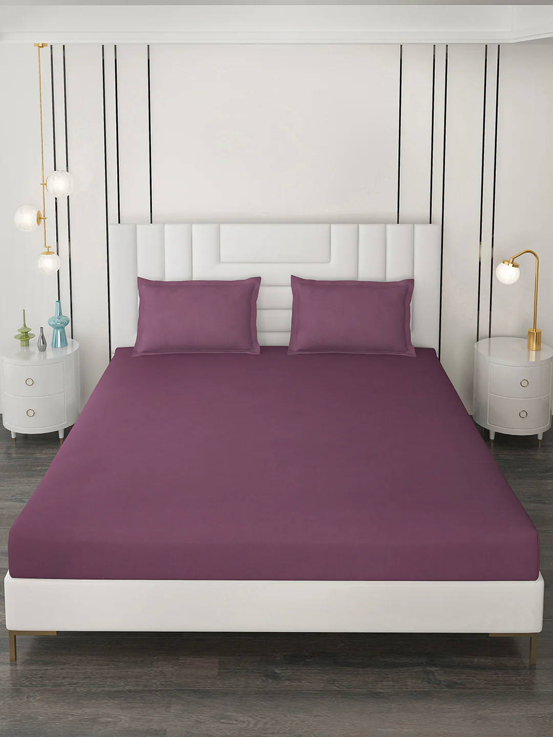 400 TC Cotton Double Bedsheet with 2 Pillow Covers - Image 3