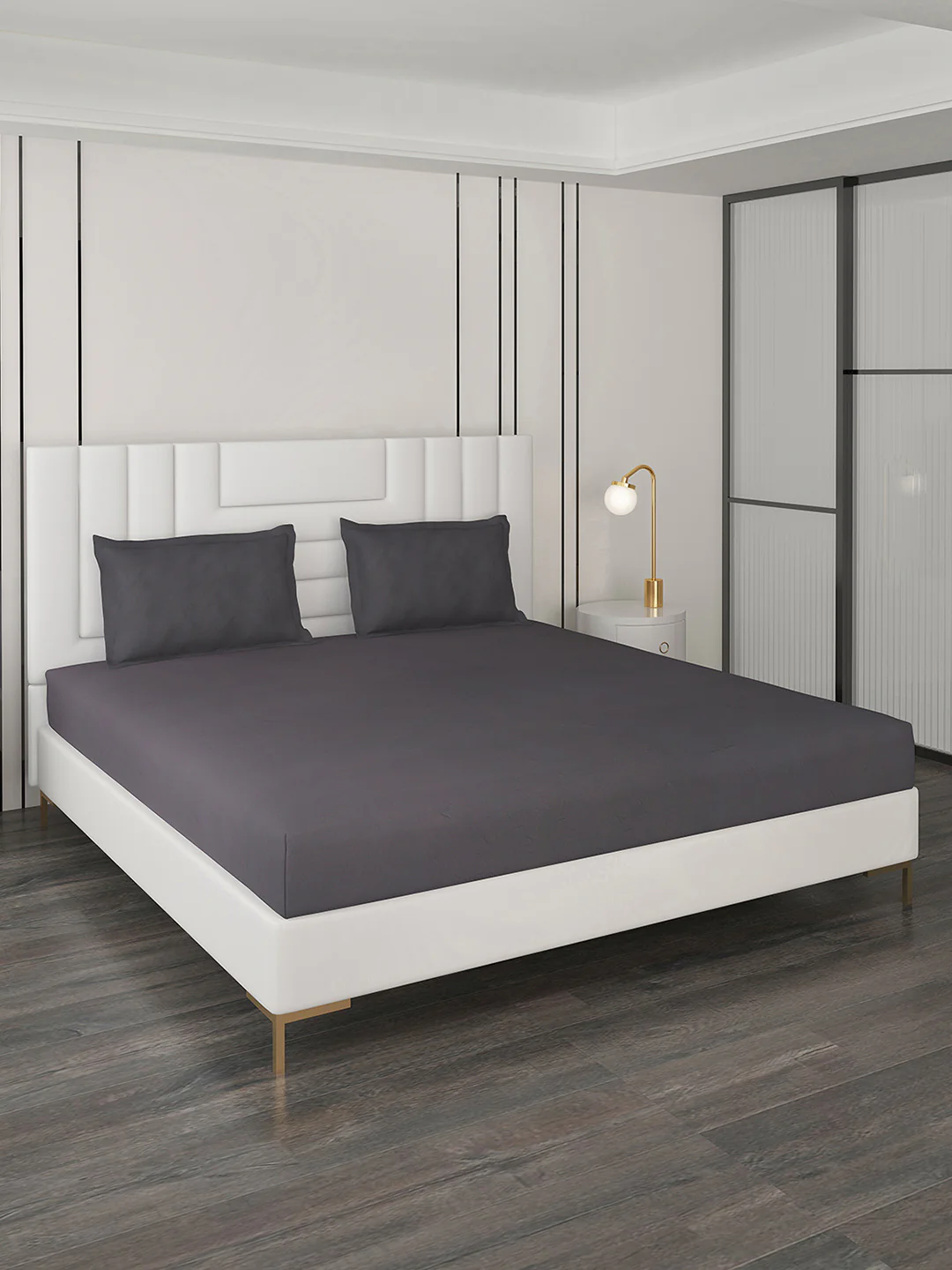 400 TC Cotton Double Bedsheet with 2 Pillow Covers - Image 2