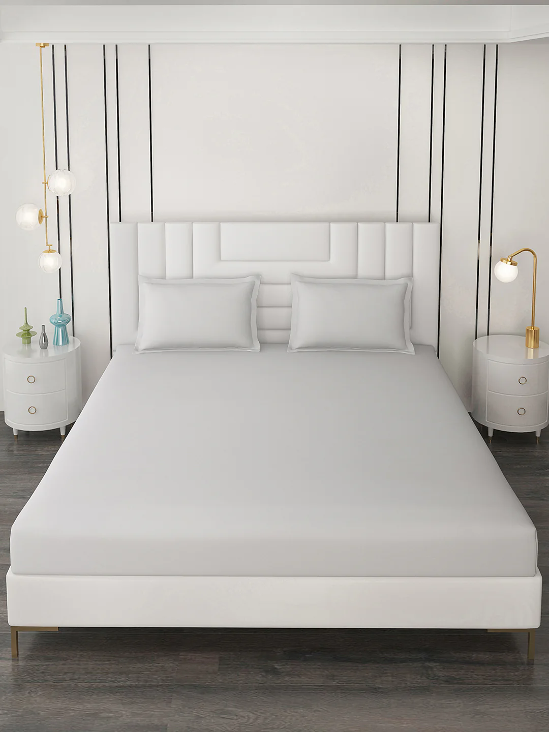 400 TC Cotton Double Bedsheet with 2 Pillow Covers - Image 3