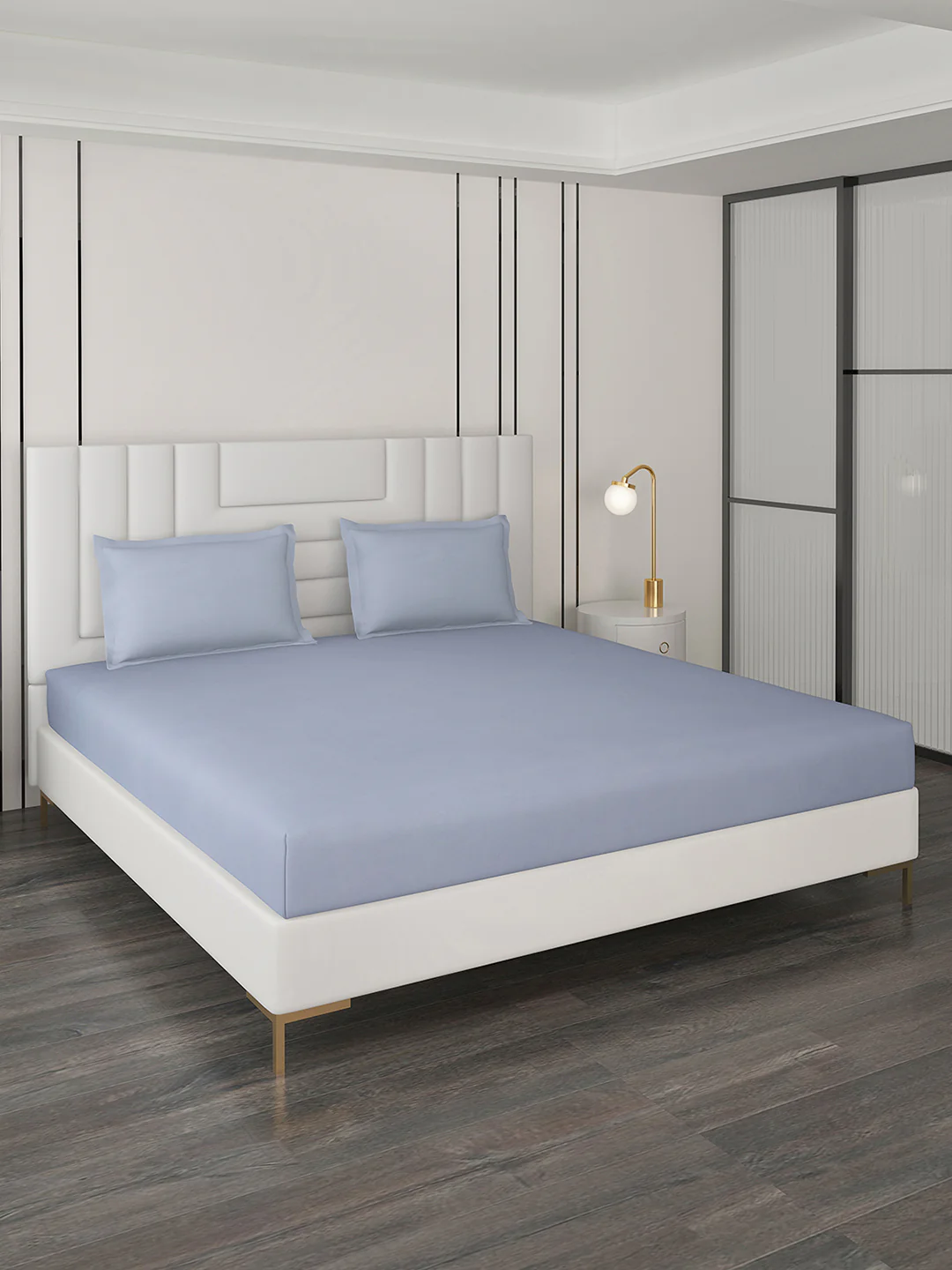 400 TC Cotton Double Bedsheet with 2 Pillow Covers - Image 2