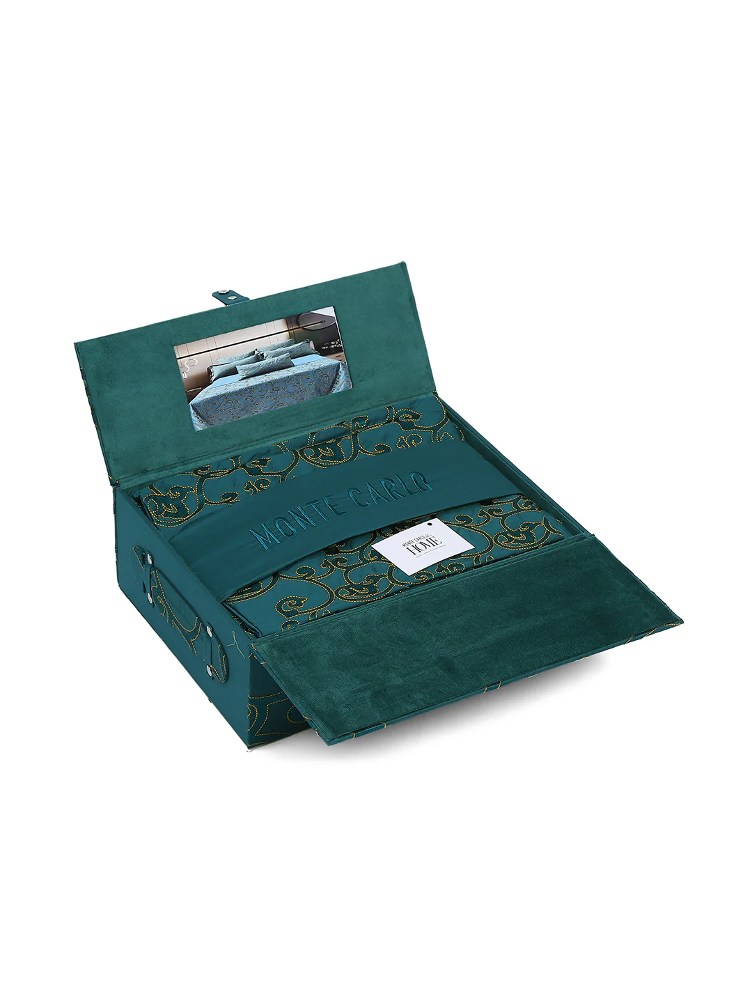 400 TC Cotton King Size Luxury 10 Pc Bedding Set (Matrix) - Image 11