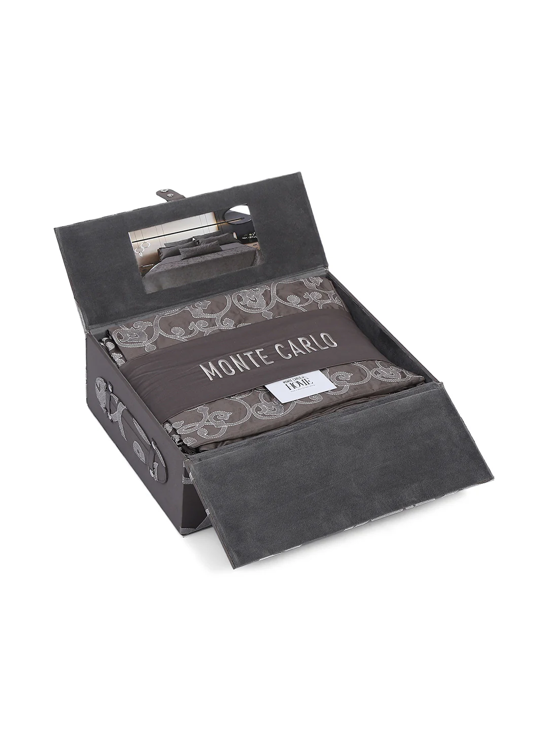 400 TC Cotton King Size Luxury 10 Pc Bedding Set (Matrix) - Image 11
