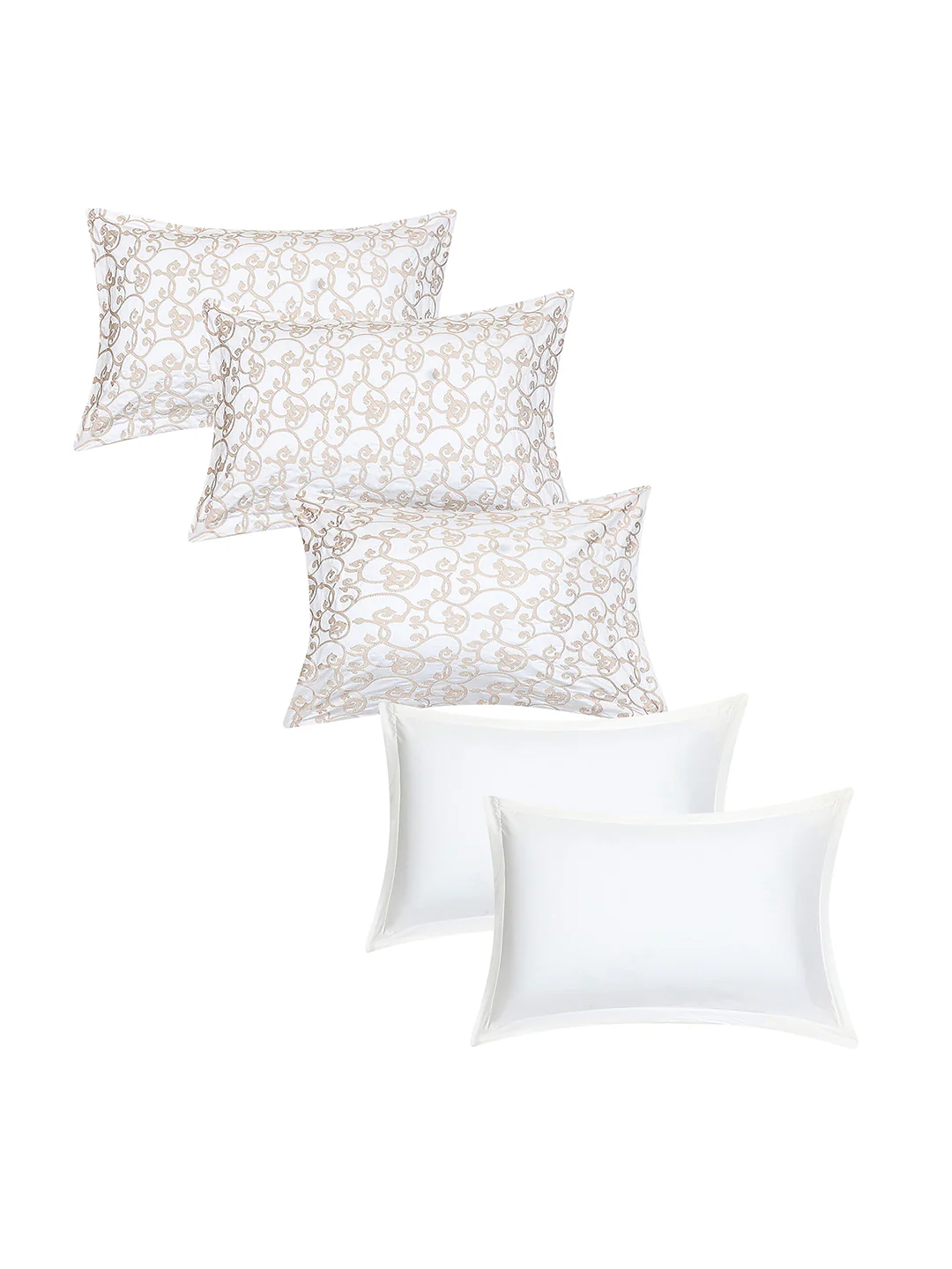 400 TC Cotton King Size Luxury 10 Pc Bedding Set (Matrix) - Image 7