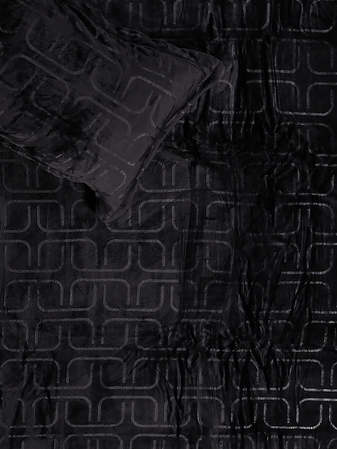 435 GSM Polyester Double Bed 1 Bedsheet with 2 Pillow Cover (Indigo) - Image 5