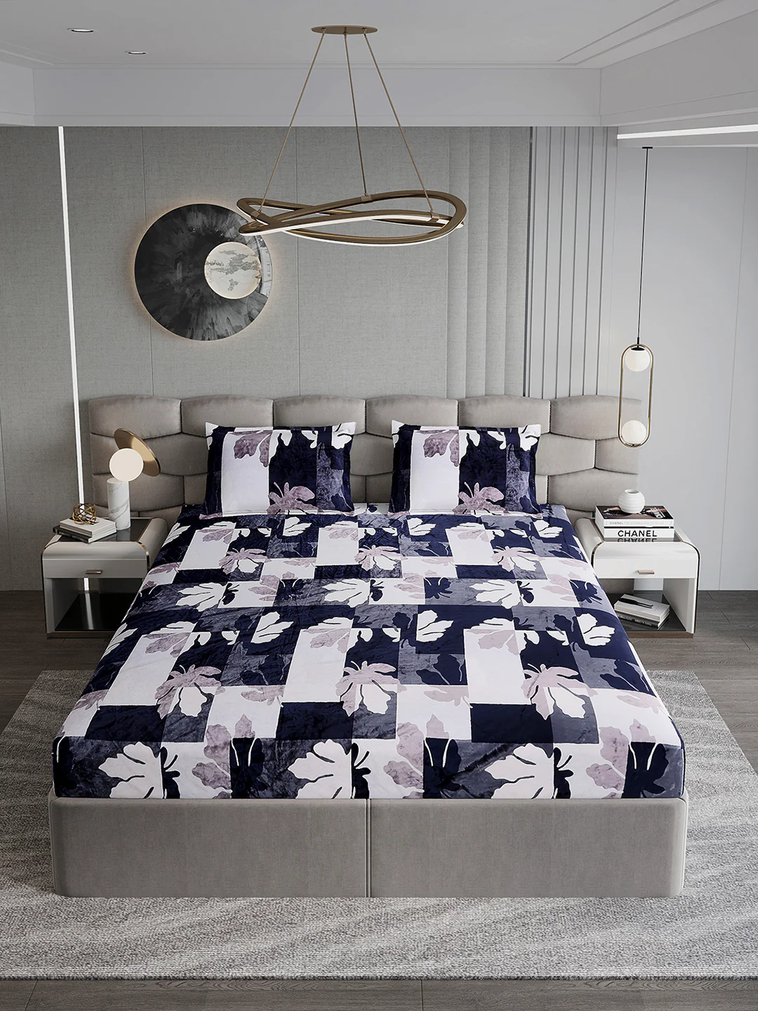 495 GSM Polyester King Bed 1 Bedsheet with 2 Pillow Cover (Gold Mine) - Image 3