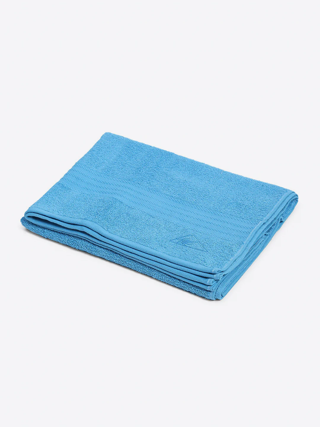 Aqua Blue Cotton Solid 400 GSM Bath Towel (Jazz) - Image 2