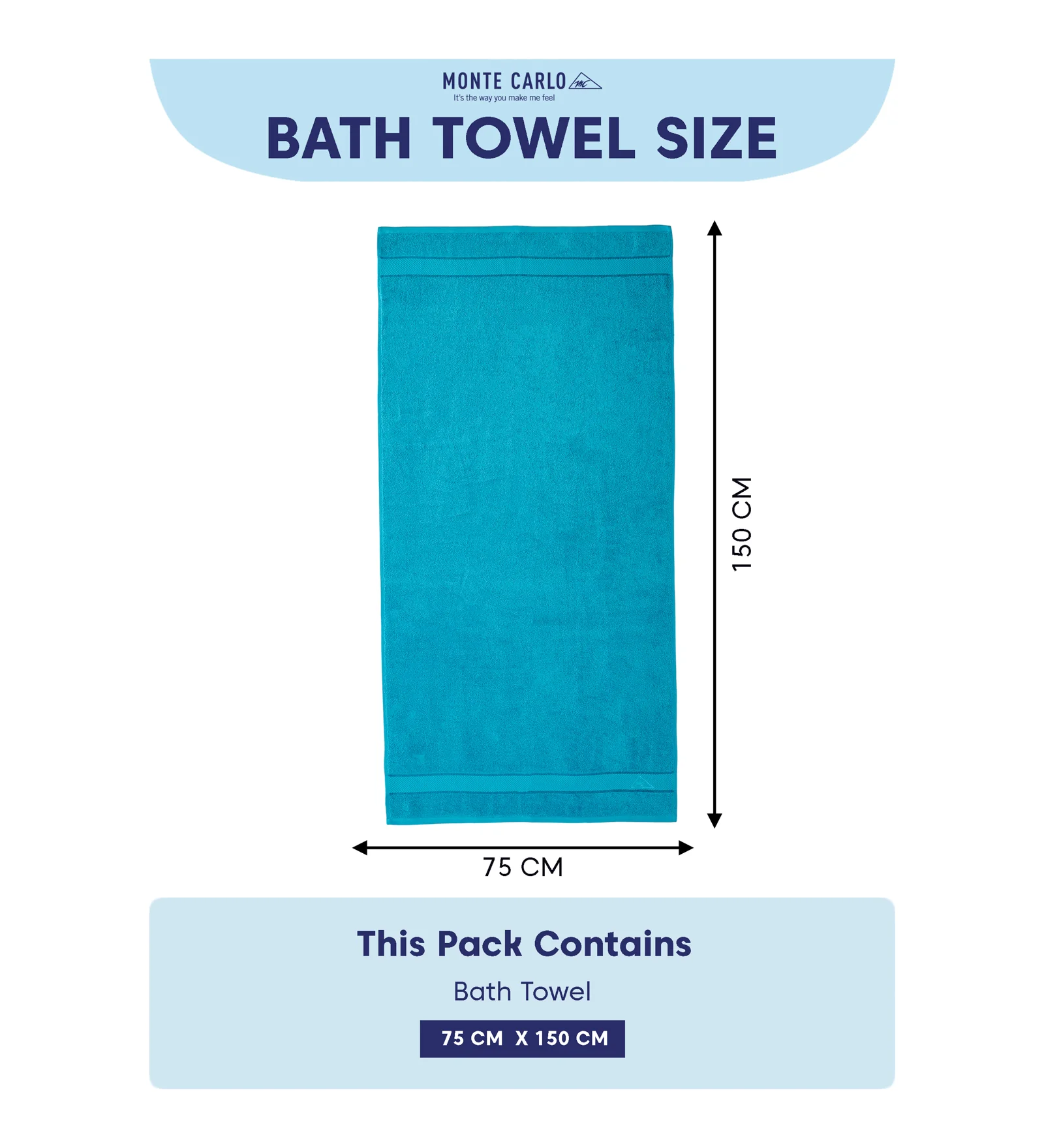 Aqua Blue Pure Cotton Solid 450 GSM Bath Towel 1 Piece (Oasis Collection) - Image 8