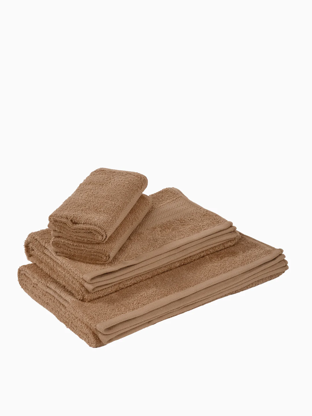 Beige 100% Cotton Solid 380 GSM Bath Towel Jazz 4 Pc Set Gifting Box Pack - Image 4