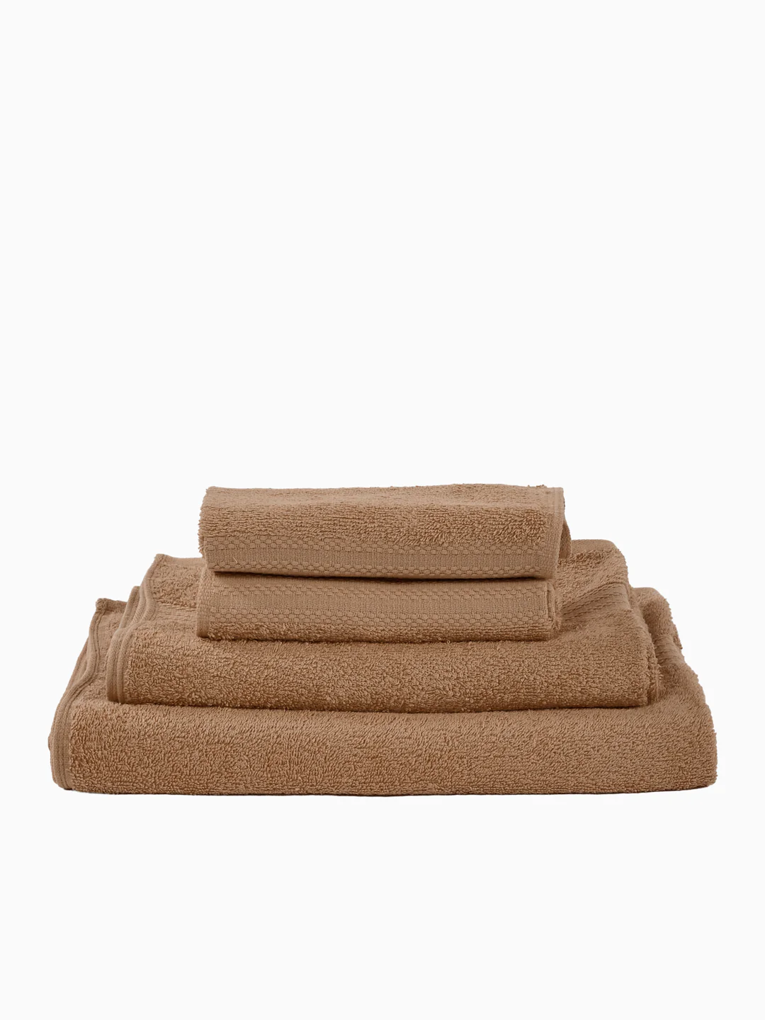 Beige 100% Cotton Solid 380 GSM Bath Towel Jazz 4 Pc Set Gifting Box Pack - Image 5