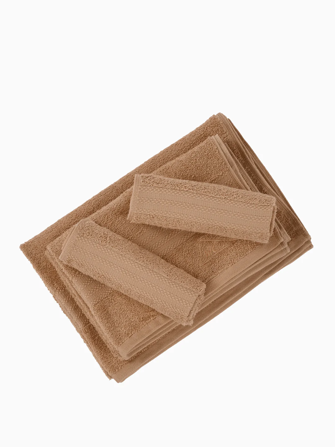 Beige 100% Cotton Solid 380 GSM Bath Towel Jazz 4 Pc Set Gifting Box Pack - Image 6