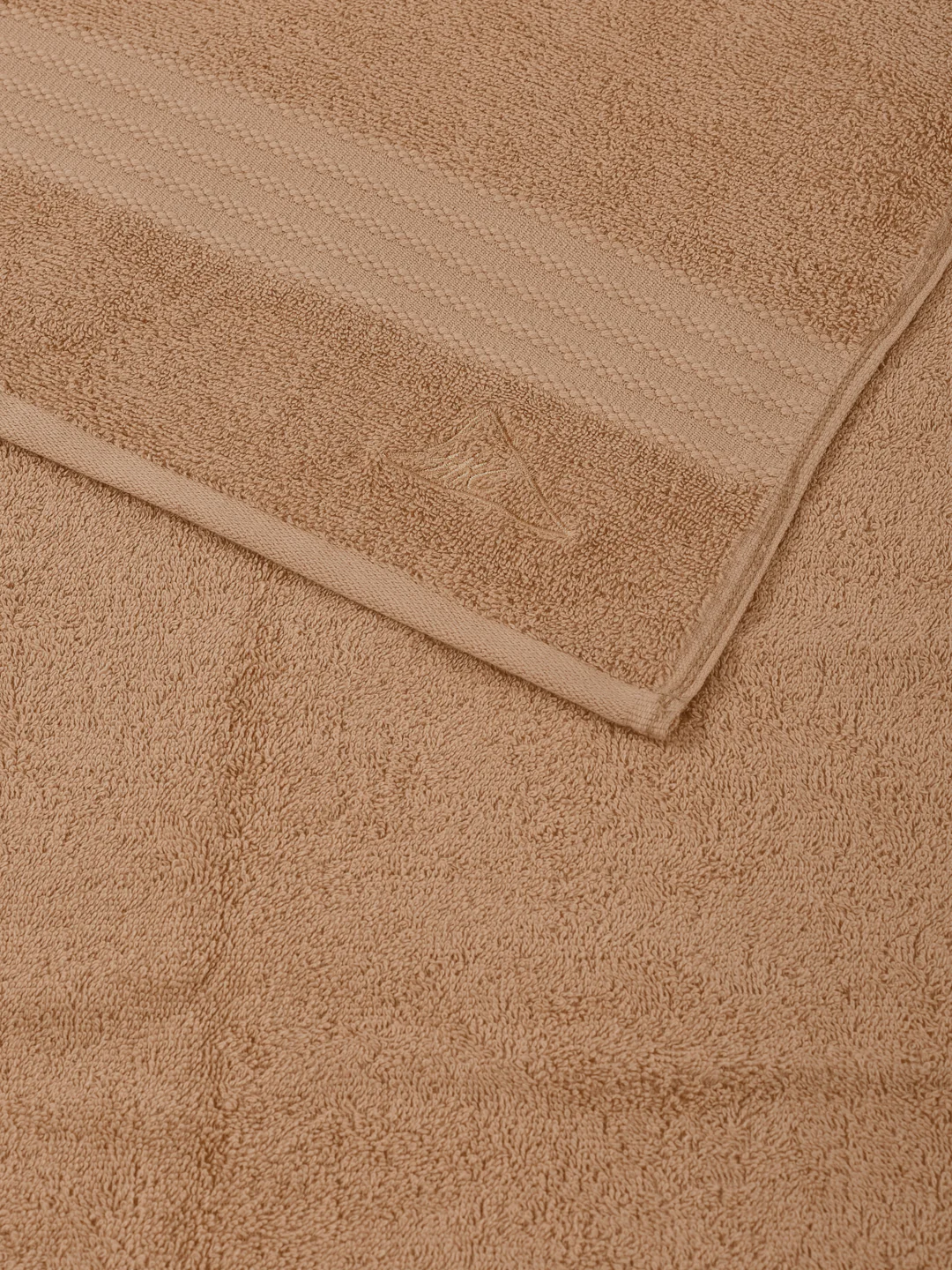 Beige 100% Cotton Solid 380 GSM Bath Towel Jazz 4 Pc Set Gifting Box Pack - Image 8