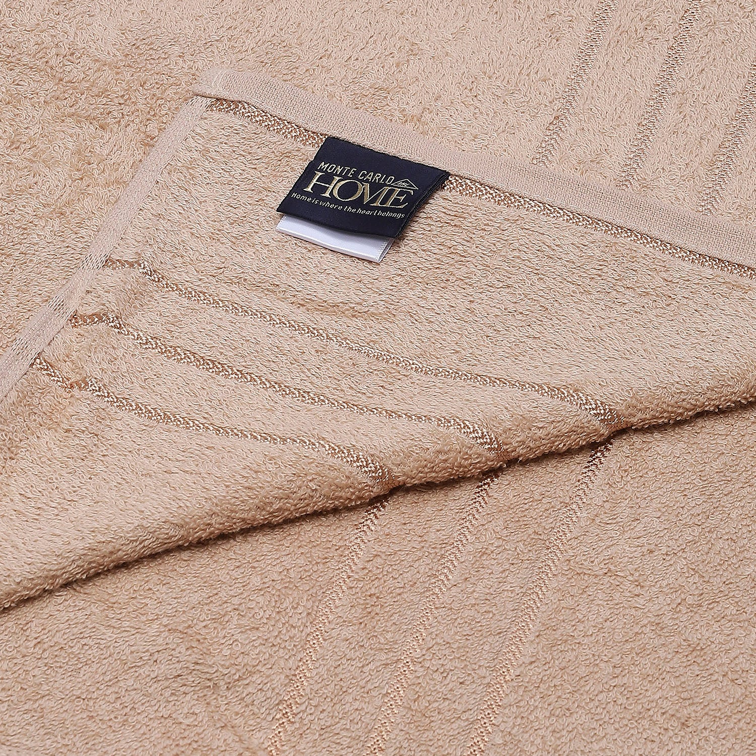 Beige Cotton 350 GSM Bath Towel - Image 4