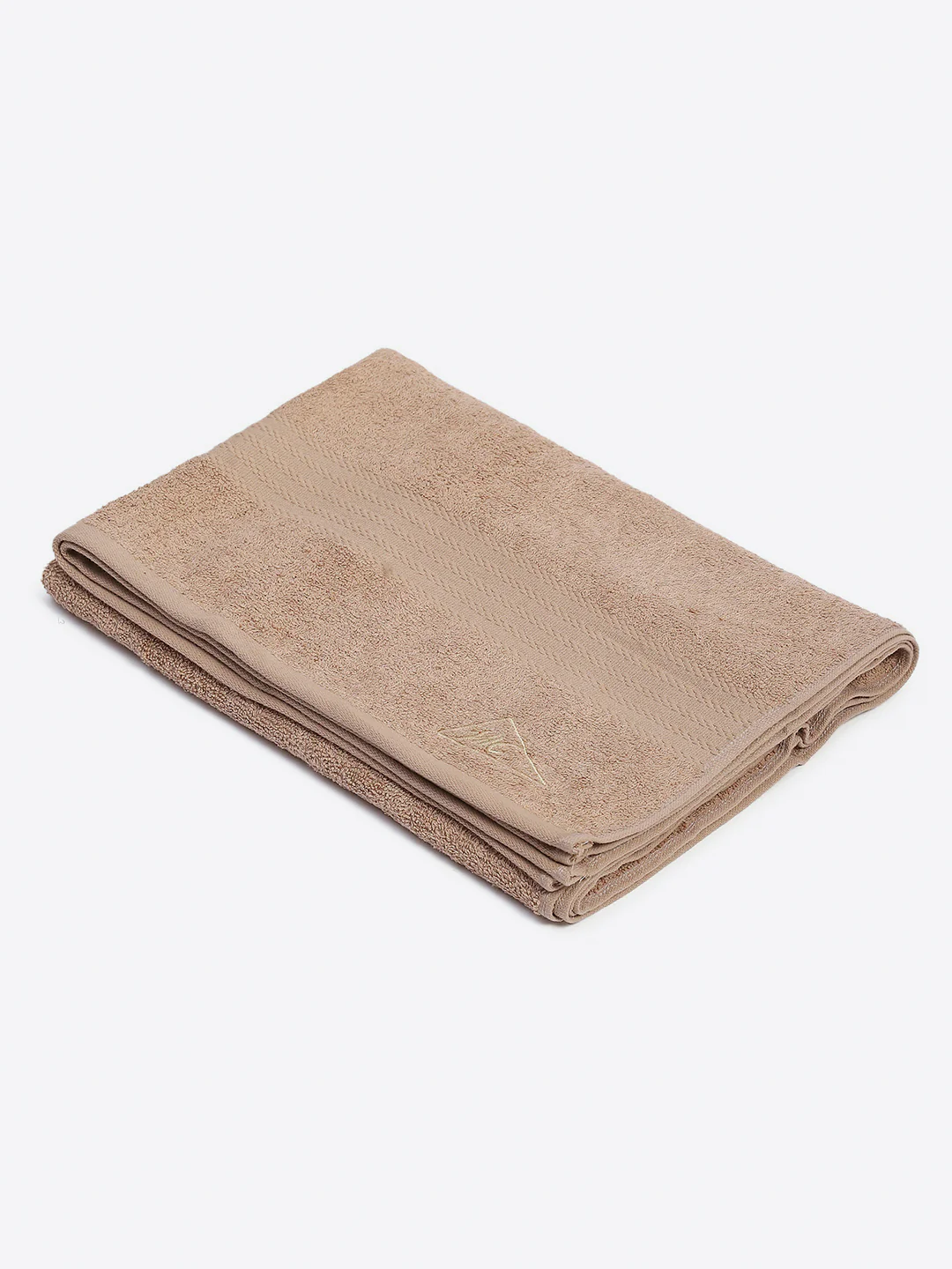 Beige Cotton Solid 400 GSM Bath Towel (Jazz) - Image 2