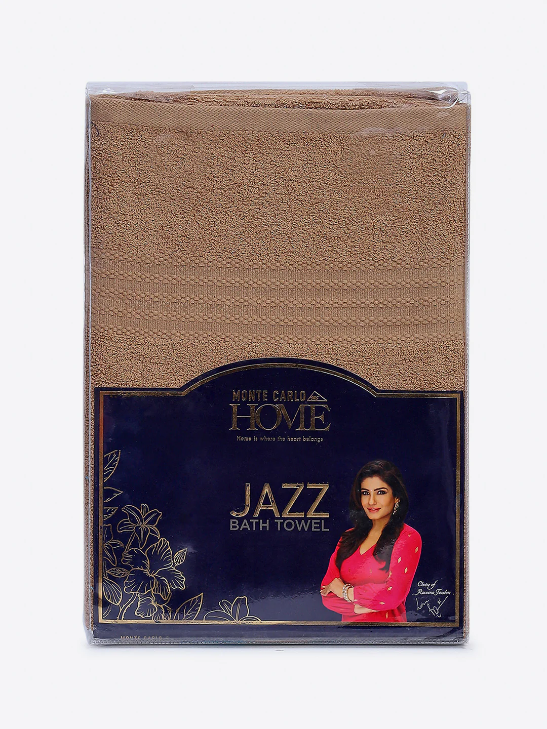 Beige Cotton Solid 400 GSM Bath Towel (Jazz) - Image 5