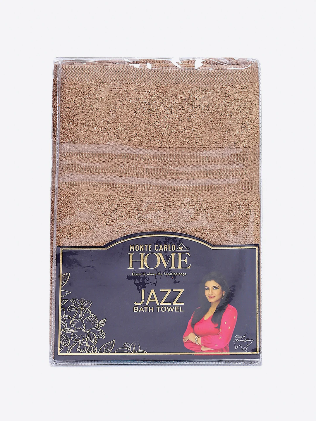 Beige Cotton Solid 400 GSM Bath Towel (Jazz) - Image 5