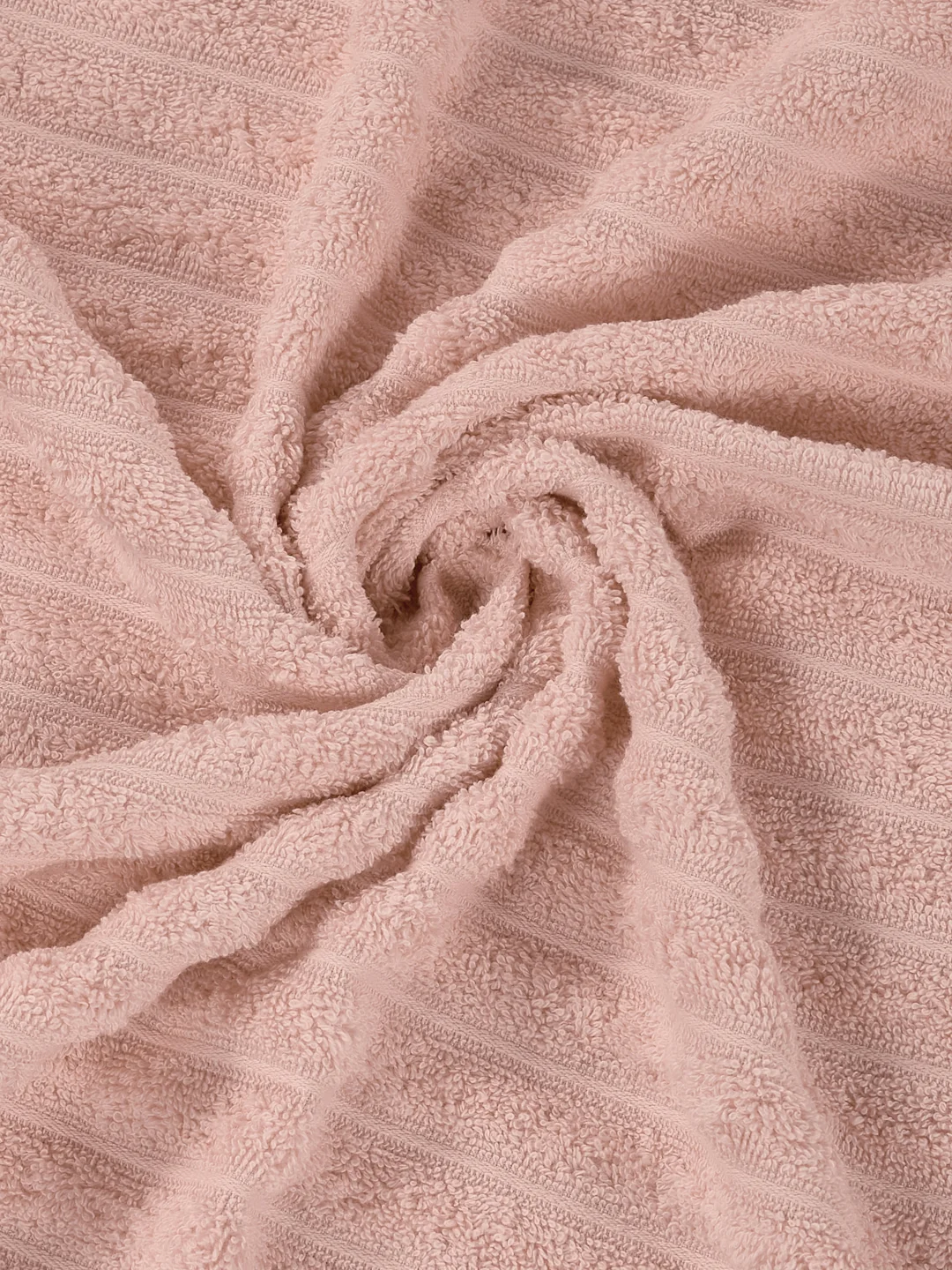 Beige & Pink 100% Cotton Solid 500 GSM Bath Towel Sensations 4 Pc Set Gifting Box Pack - Image 11