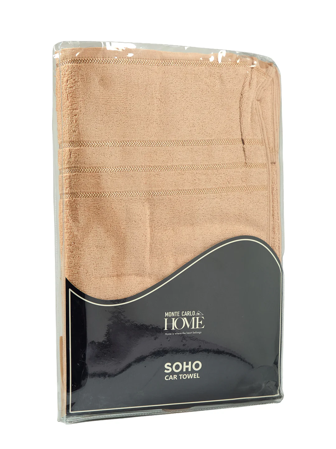 Beige Pure Cotton Solid 340 GSM Car Towel 1 Piece (Soho Collection) - Image 8