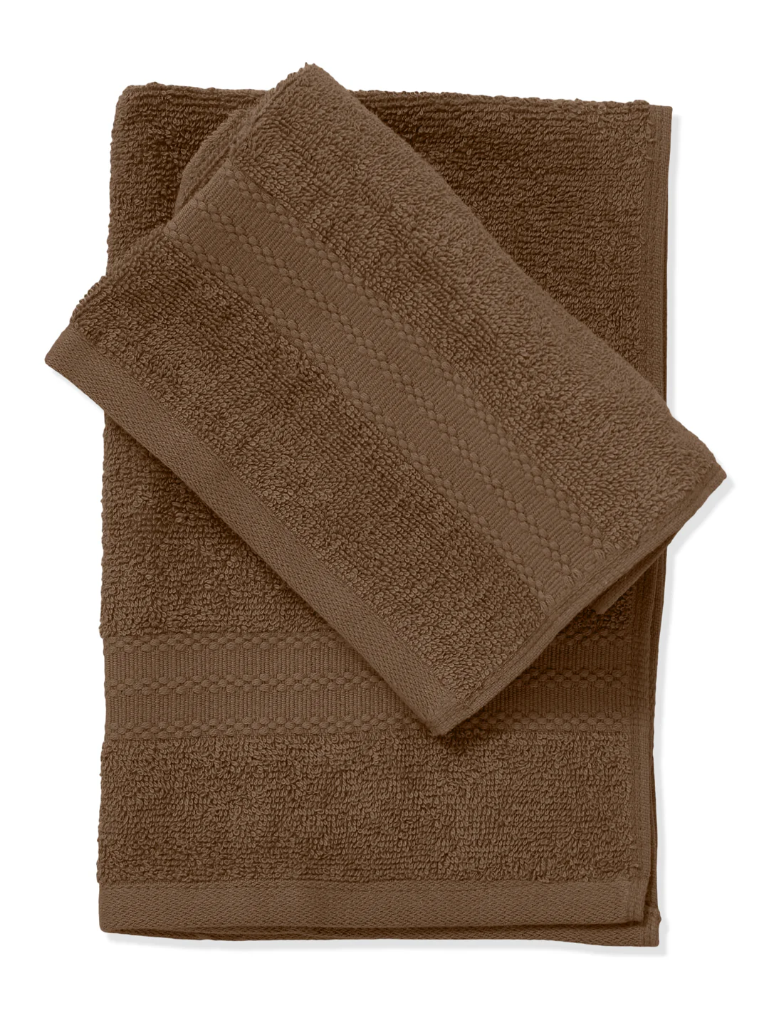 Beige Pure Cotton Solid 380 GSM Hand Towel 2 Pc Set (Jazz Collection) - Image 5
