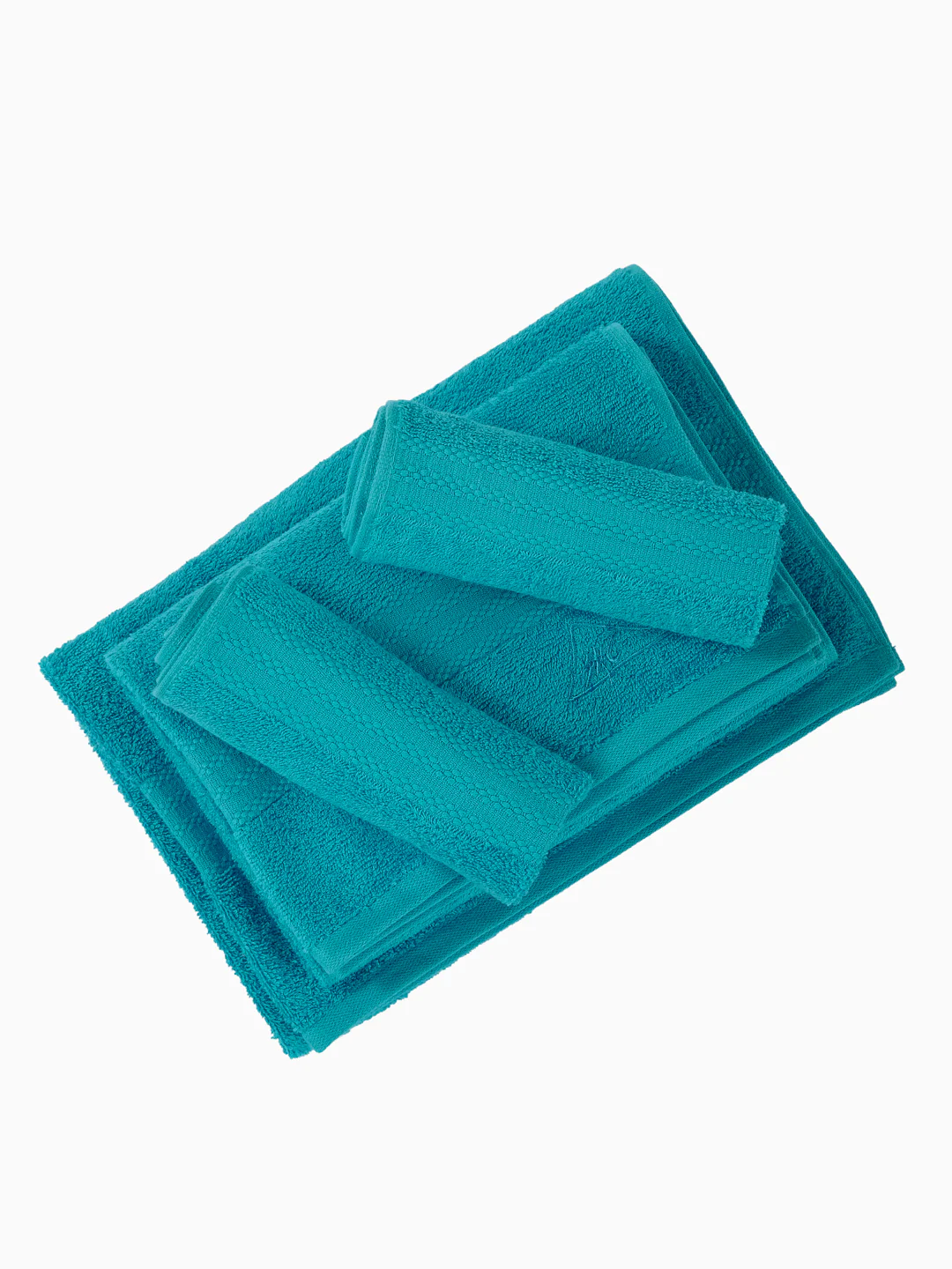 Blue 100% Cotton Solid 380 GSM Bath Towel Jazz 4 Pc Set Gifting Box Pack - Image 6