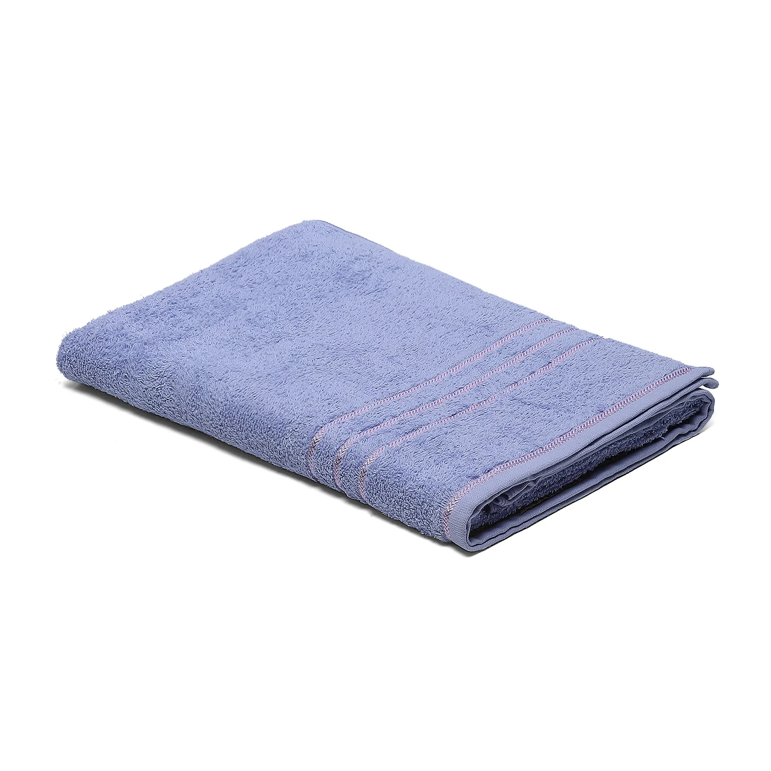 Blue Cotton 350 GSM Bath Towel - Image 2