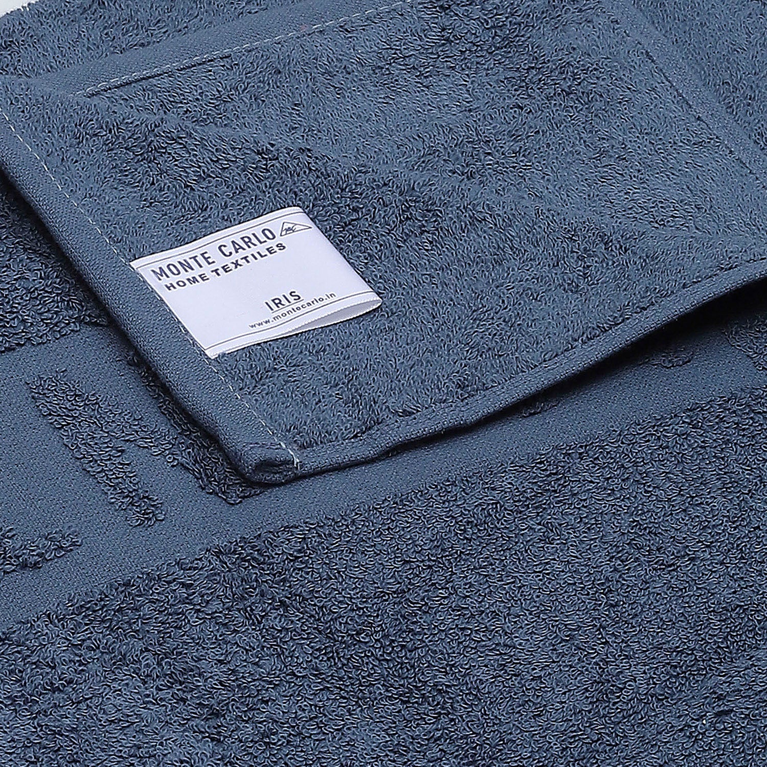 Blue Cotton 525 GSM Bath Towel - Image 4