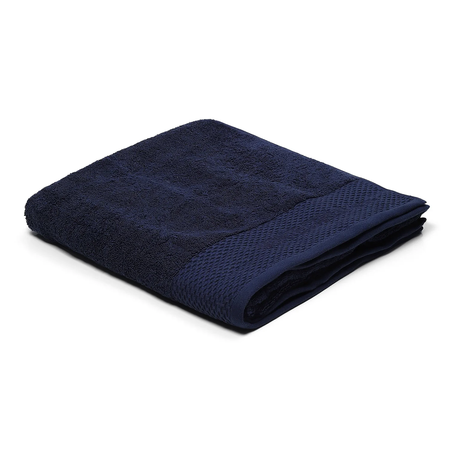 Blue Cotton 650 GSM Bath Towel - Image 2