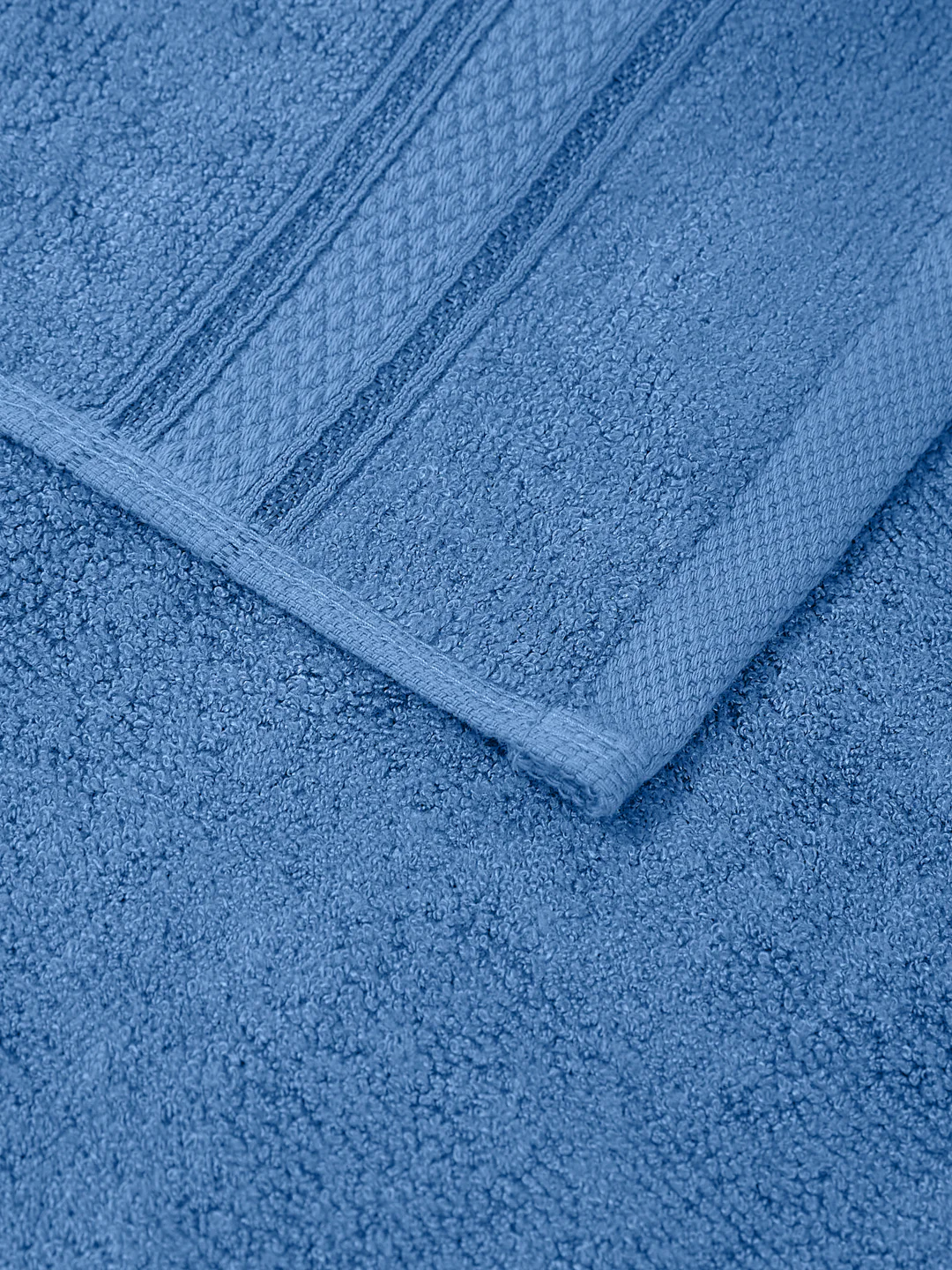 Blue Pure Cotton Solid 400 GSM Face Towel 4 Pc Set (Jasper Collection) - Image 5
