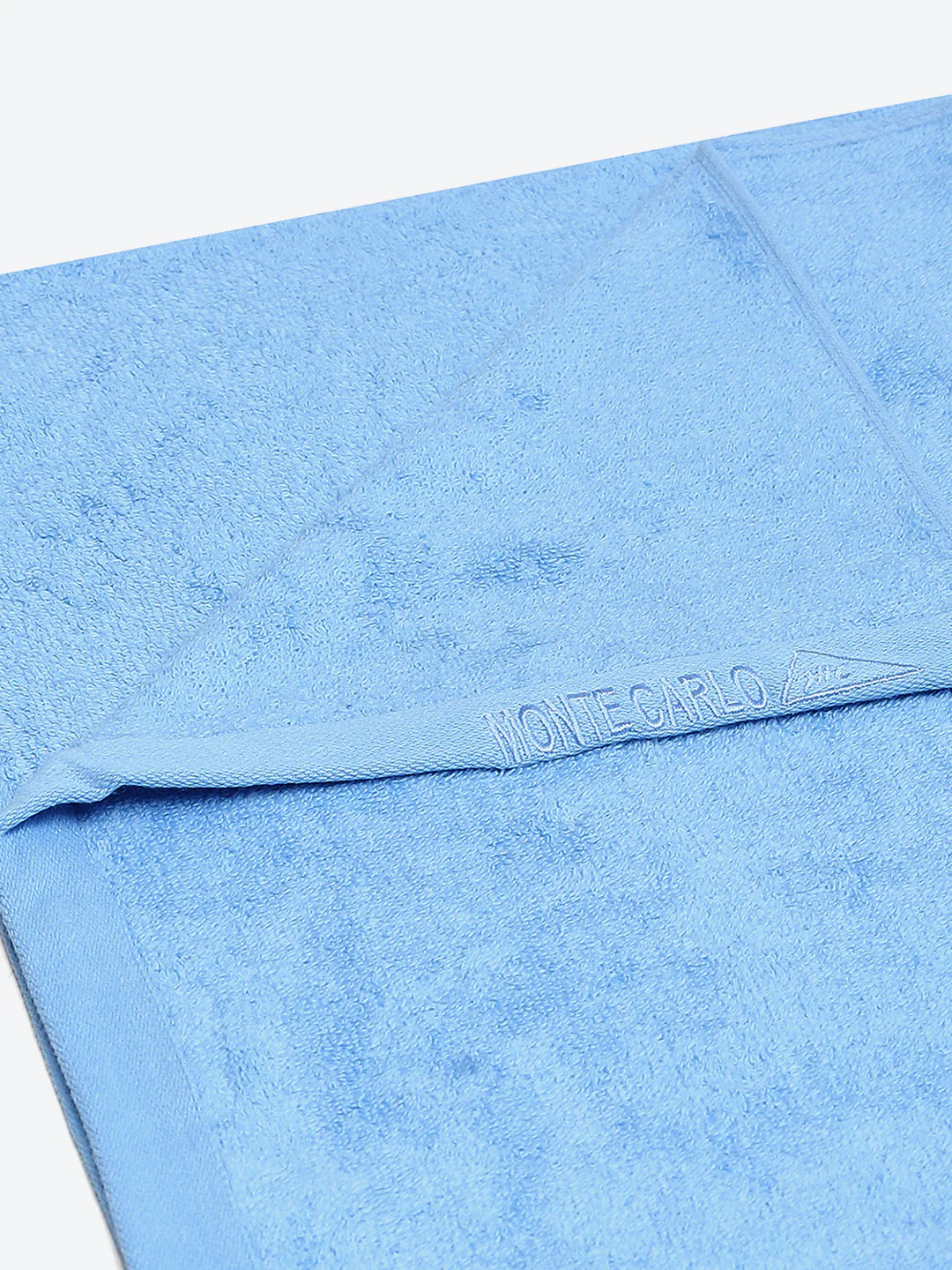 Blue Solid Pure Cotton 350 GSM Bath Towel (Oslo) - Image 3